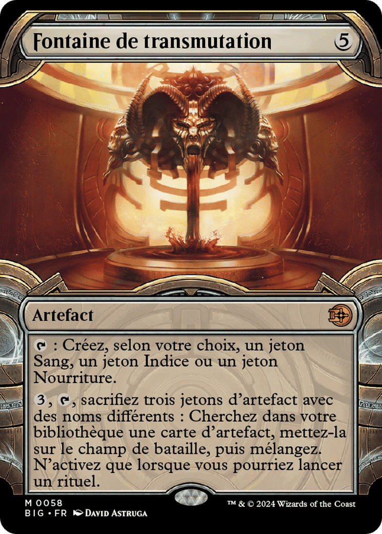 Fontaine de transmutation — The Big Score — Magic: The Gathering