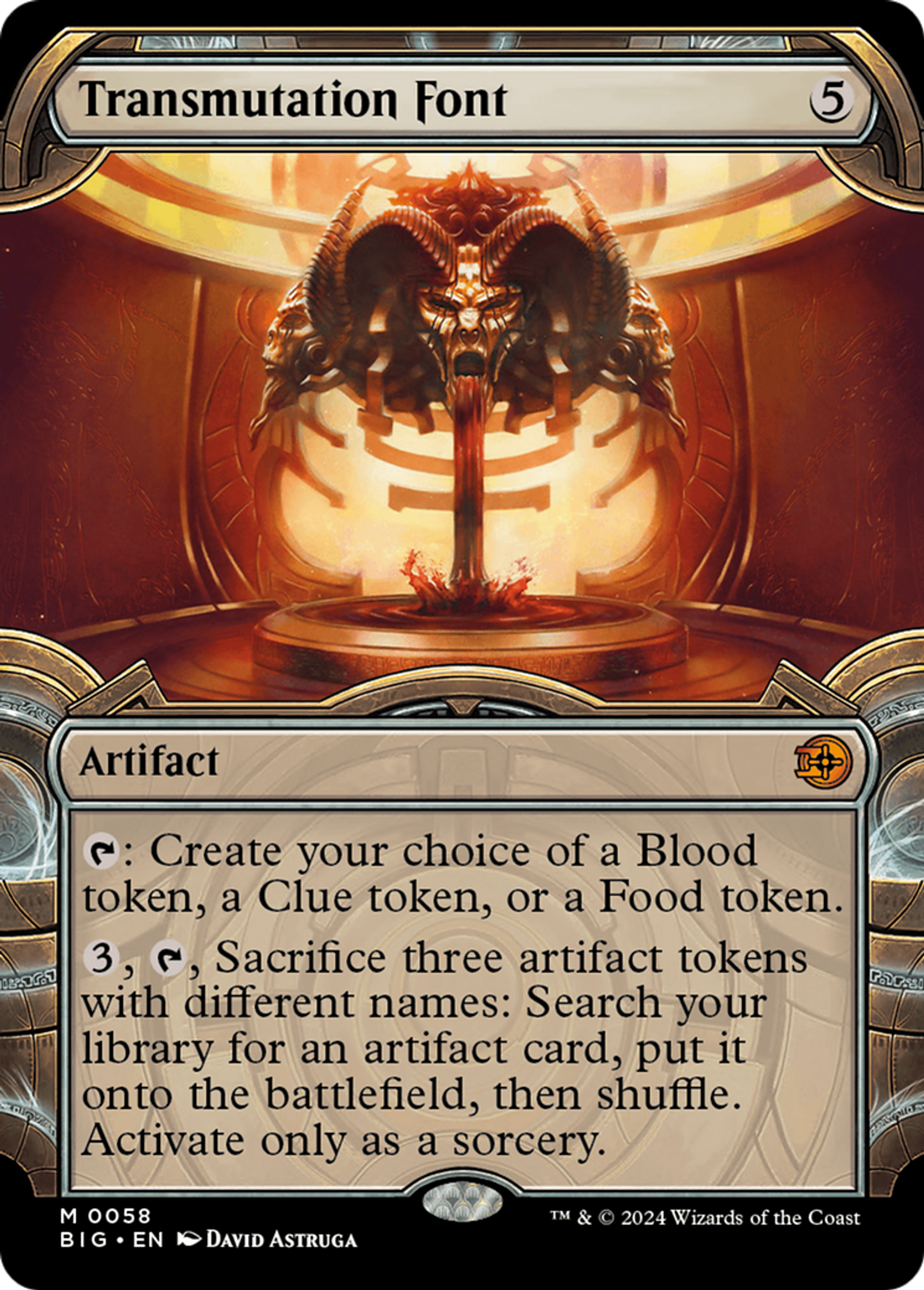 Transmutation Font — The Big Score — Magic: The Gathering
