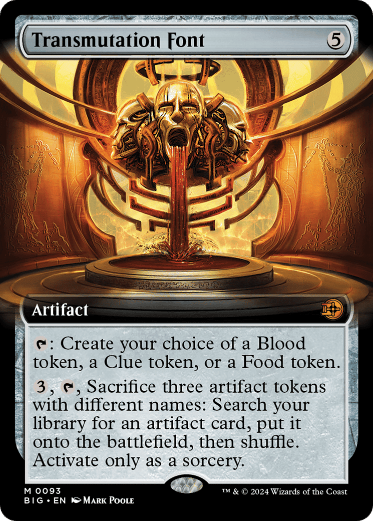 Transmutation Font — The Big Score — Magic: The Gathering