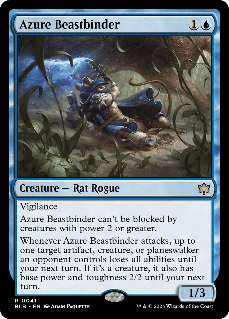 Azure Beastbinder — Bloomburrow — Magic: The Gathering