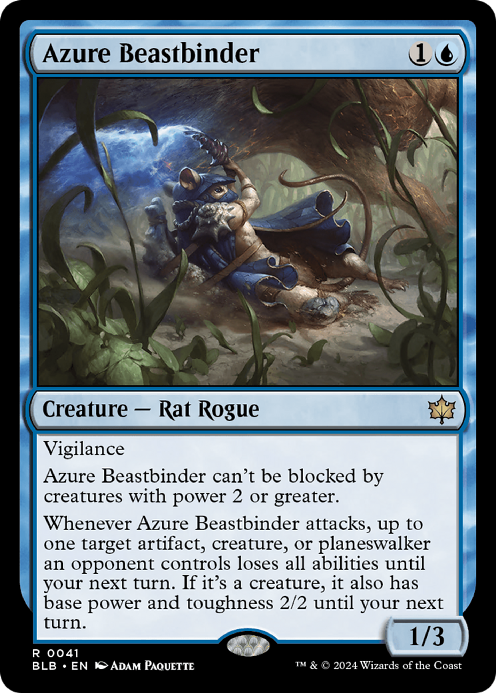 Lieur-de-bête d'azur — Bloomburrow — Magic: The Gathering