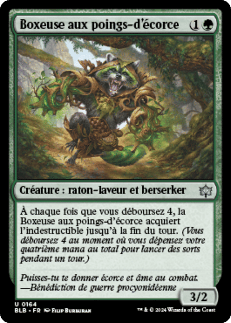 Boxeuse aux poings-d'écorce — Bloomburrow — Magic: The Gathering