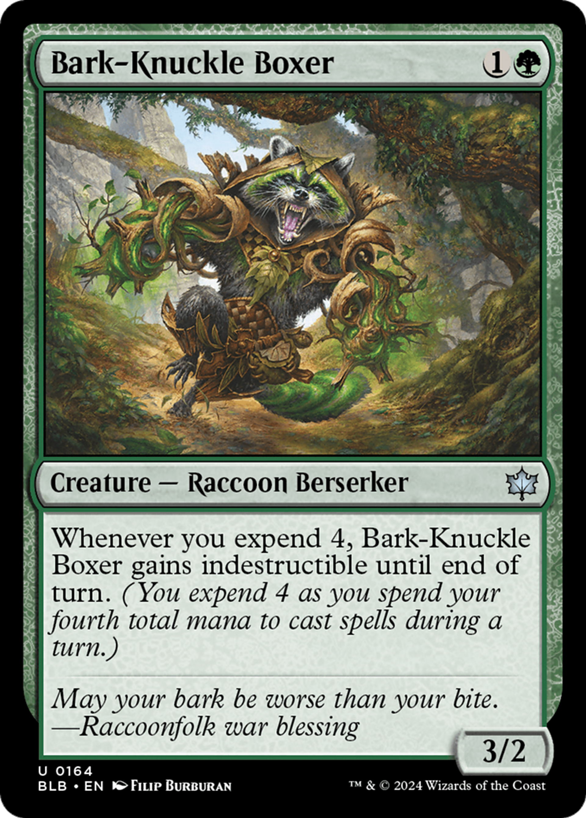Boxeuse aux poings-d'écorce — Bloomburrow — Magic: The Gathering
