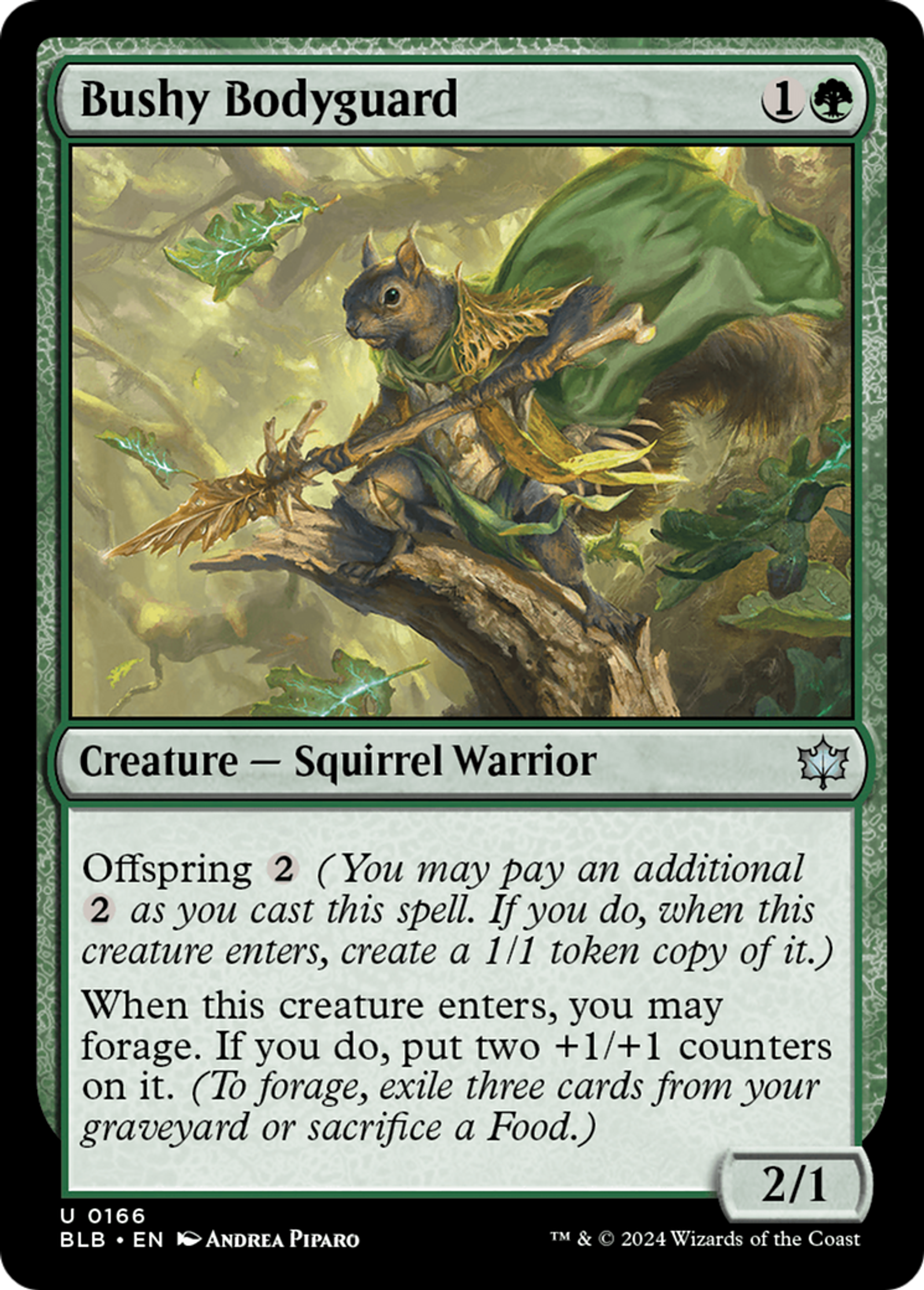 Bushy Bodyguard — Bloomburrow — Magic: The Gathering