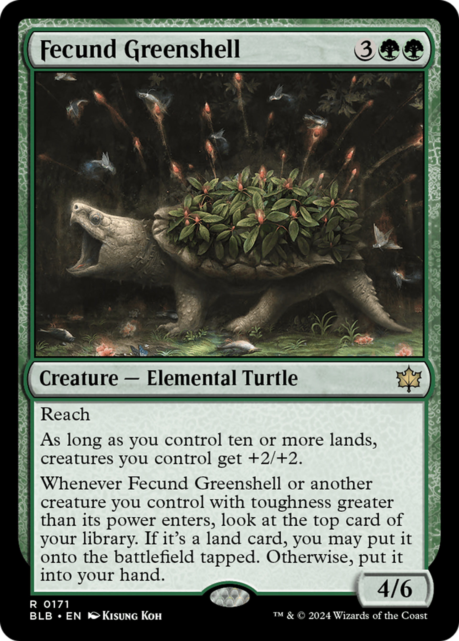 Carapace herbée féconde — Bloomburrow — Magic: The Gathering