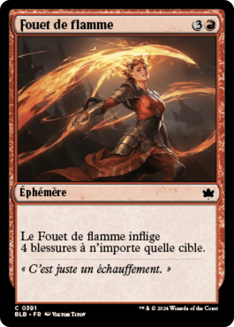 Fouet de flamme — Bloomburrow — Magic: The Gathering