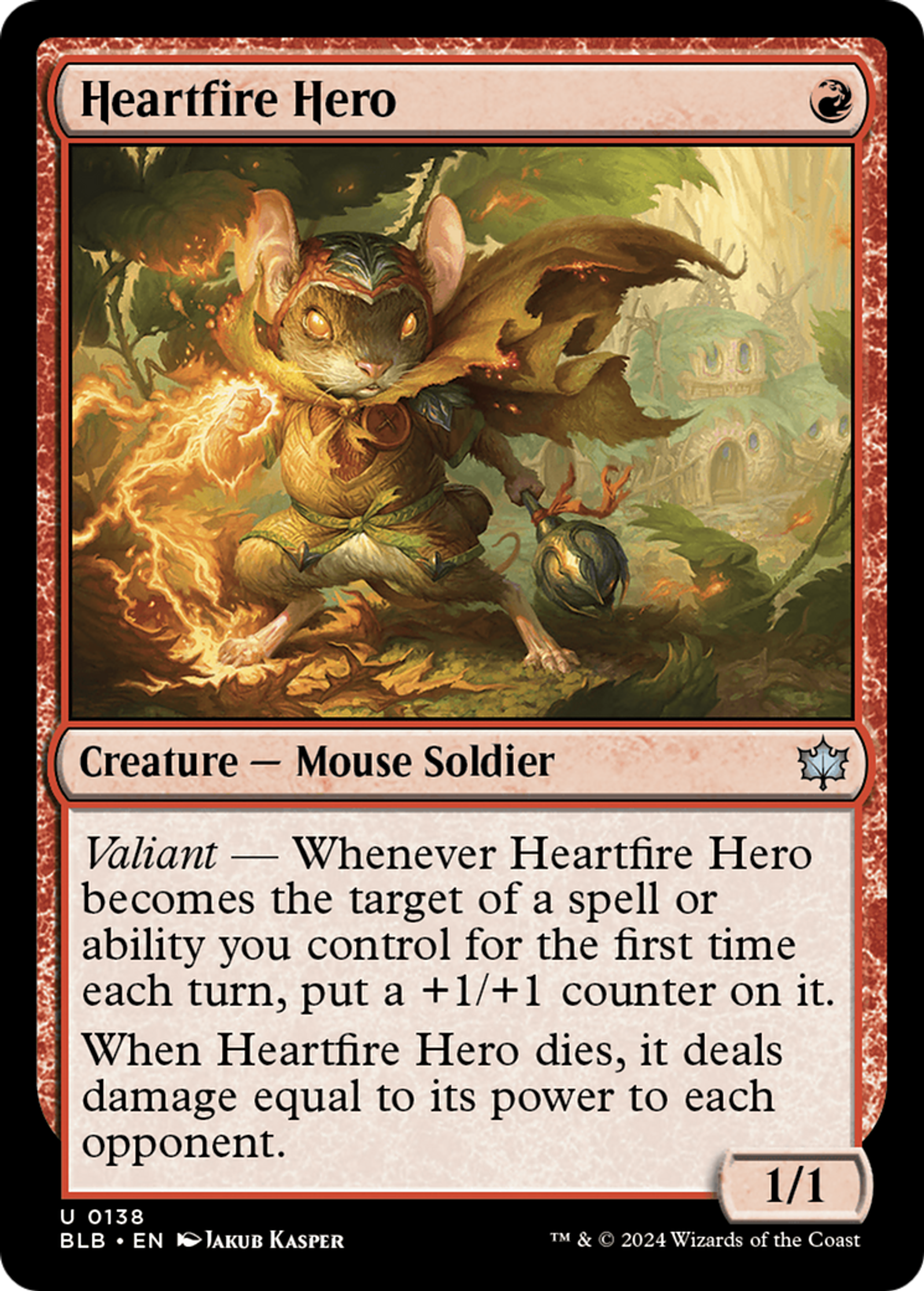 Heartfire Hero — Bloomburrow — Magic: The Gathering
