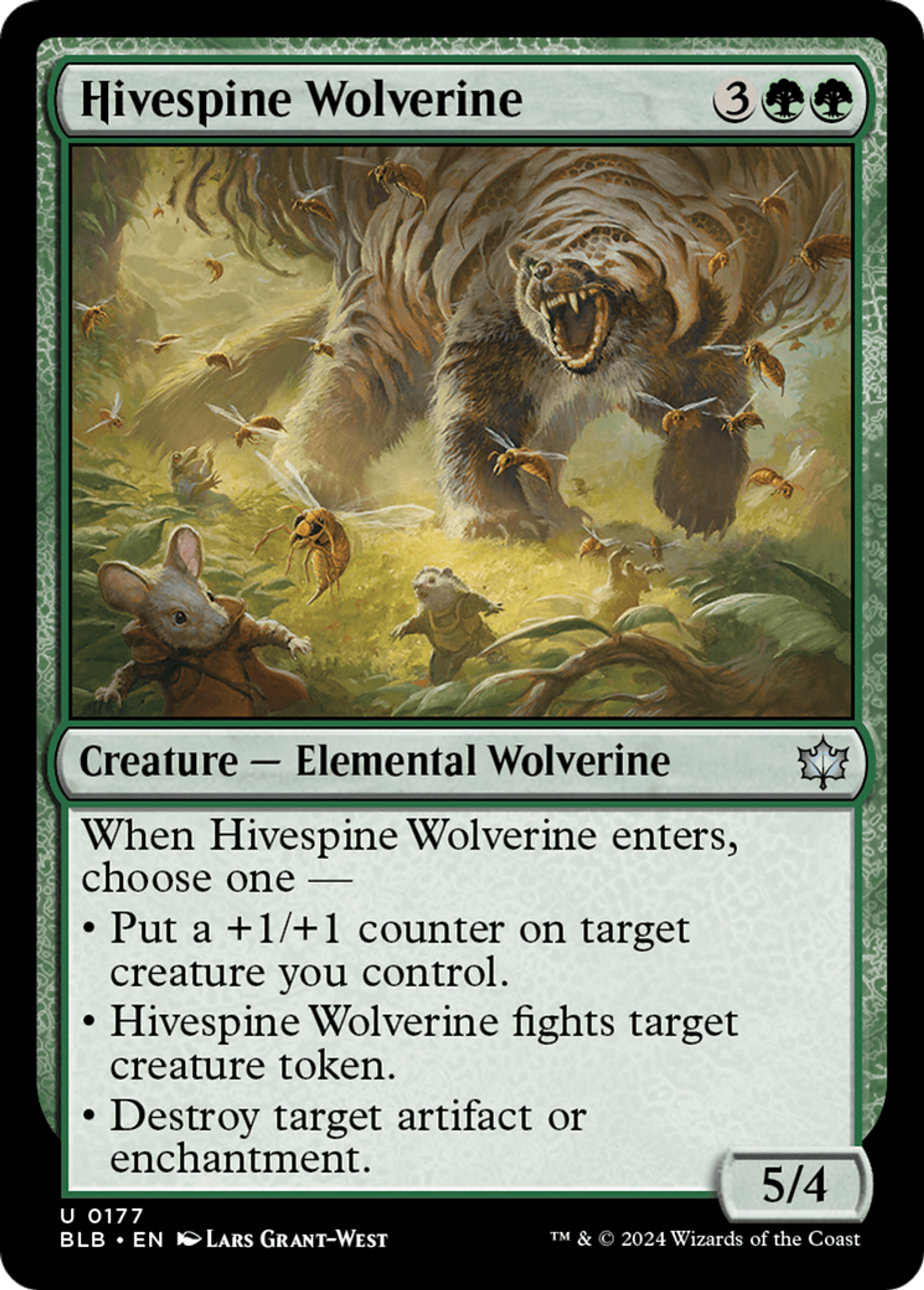 Hivespine Wolverine — Bloomburrow — Magic: The Gathering