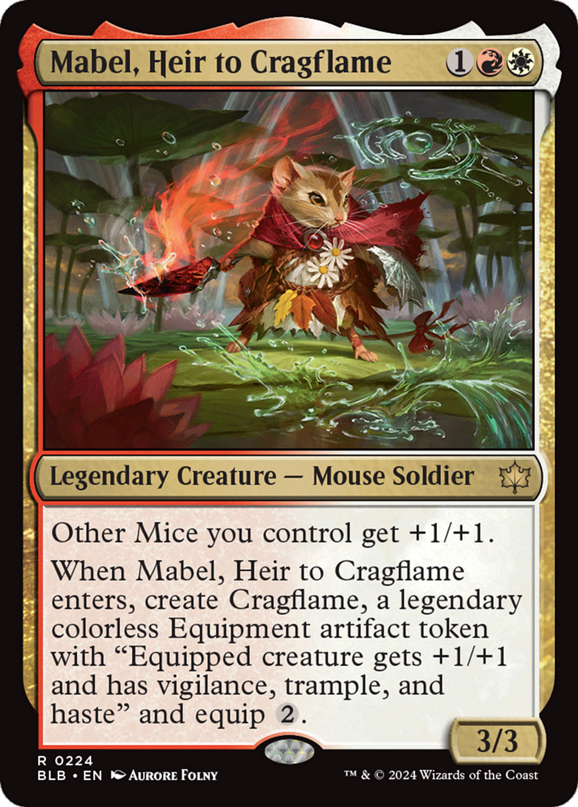 Mabel, Heir to Cragflame — Bloomburrow — Magic: The Gathering