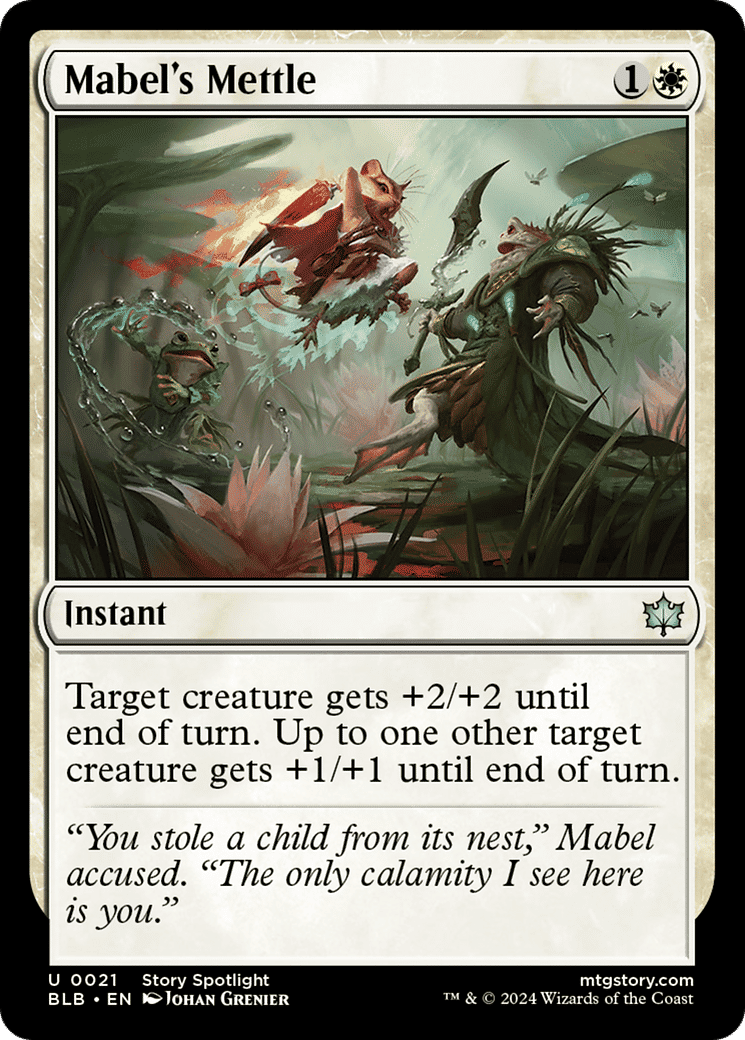 Mabel's Mettle — Bloomburrow — Magic: The Gathering