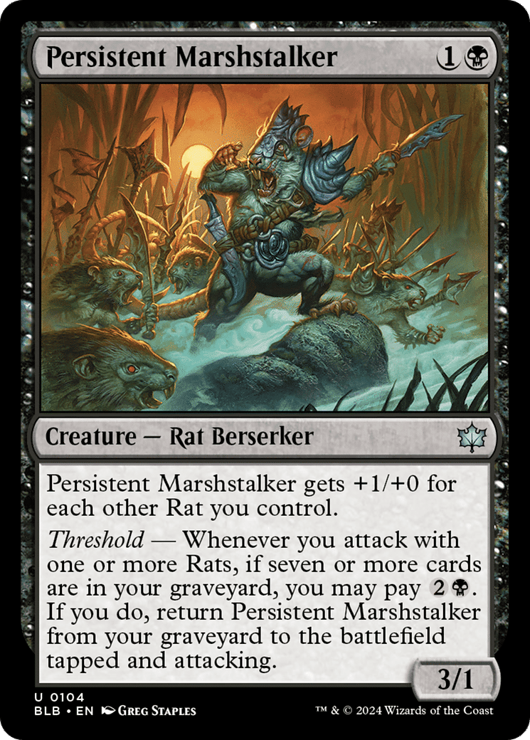 Persistent Marshstalker — Bloomburrow — Magic: The Gathering