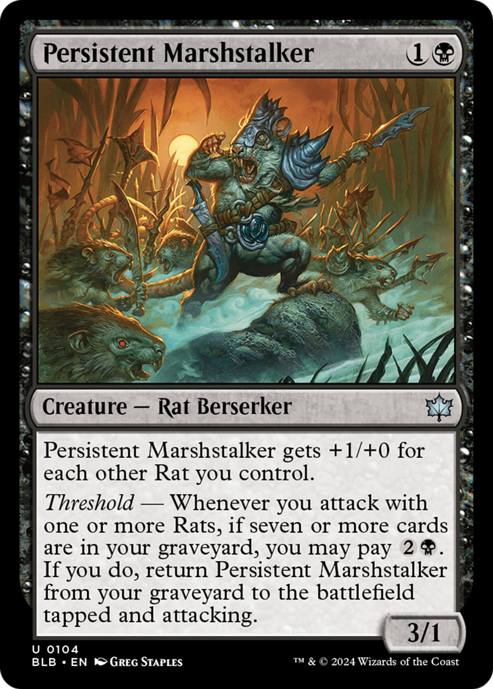 Pisteur des marécages persistant — Bloomburrow — Magic: The Gathering
