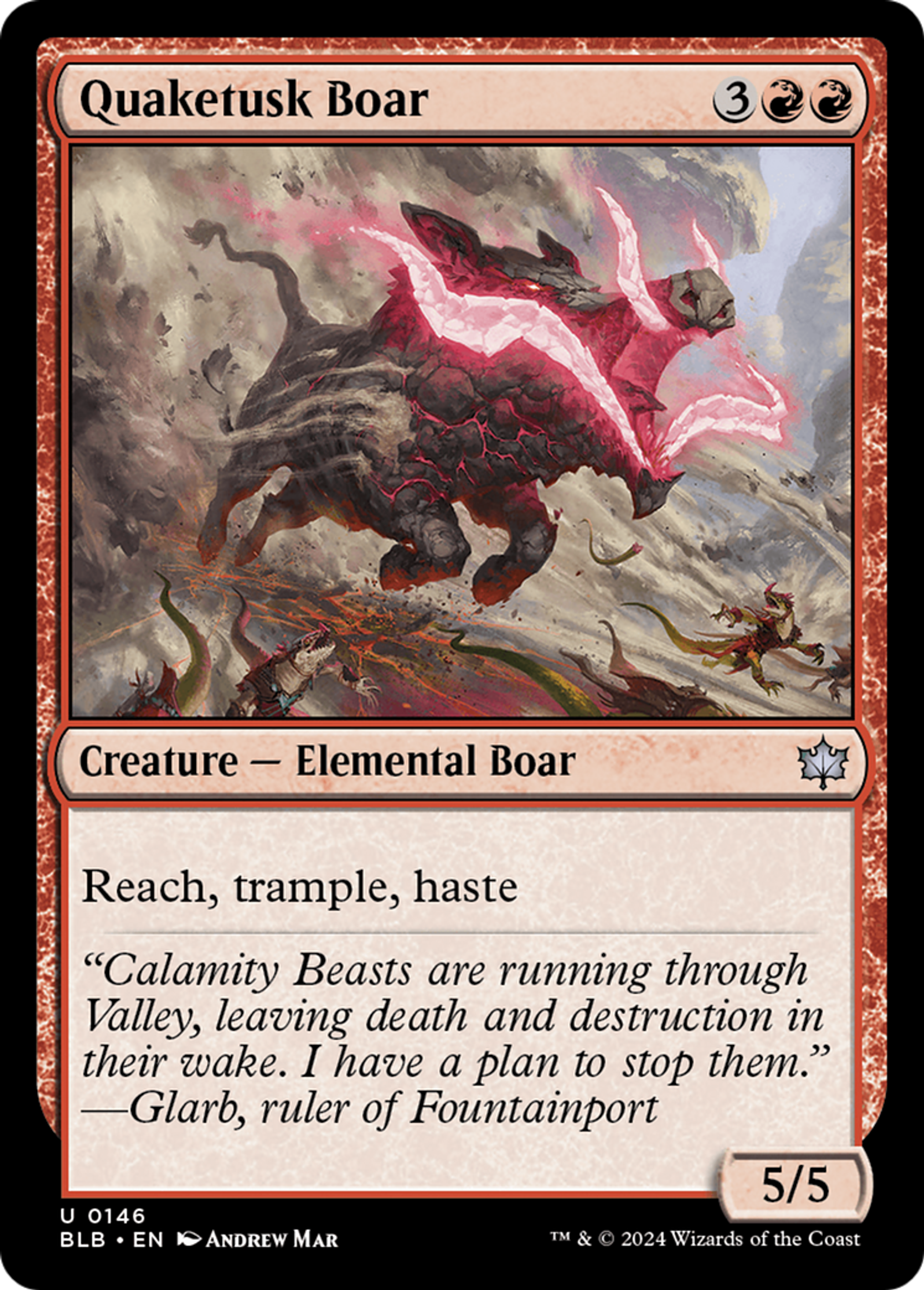 Quaketusk Boar — Bloomburrow — Magic: The Gathering