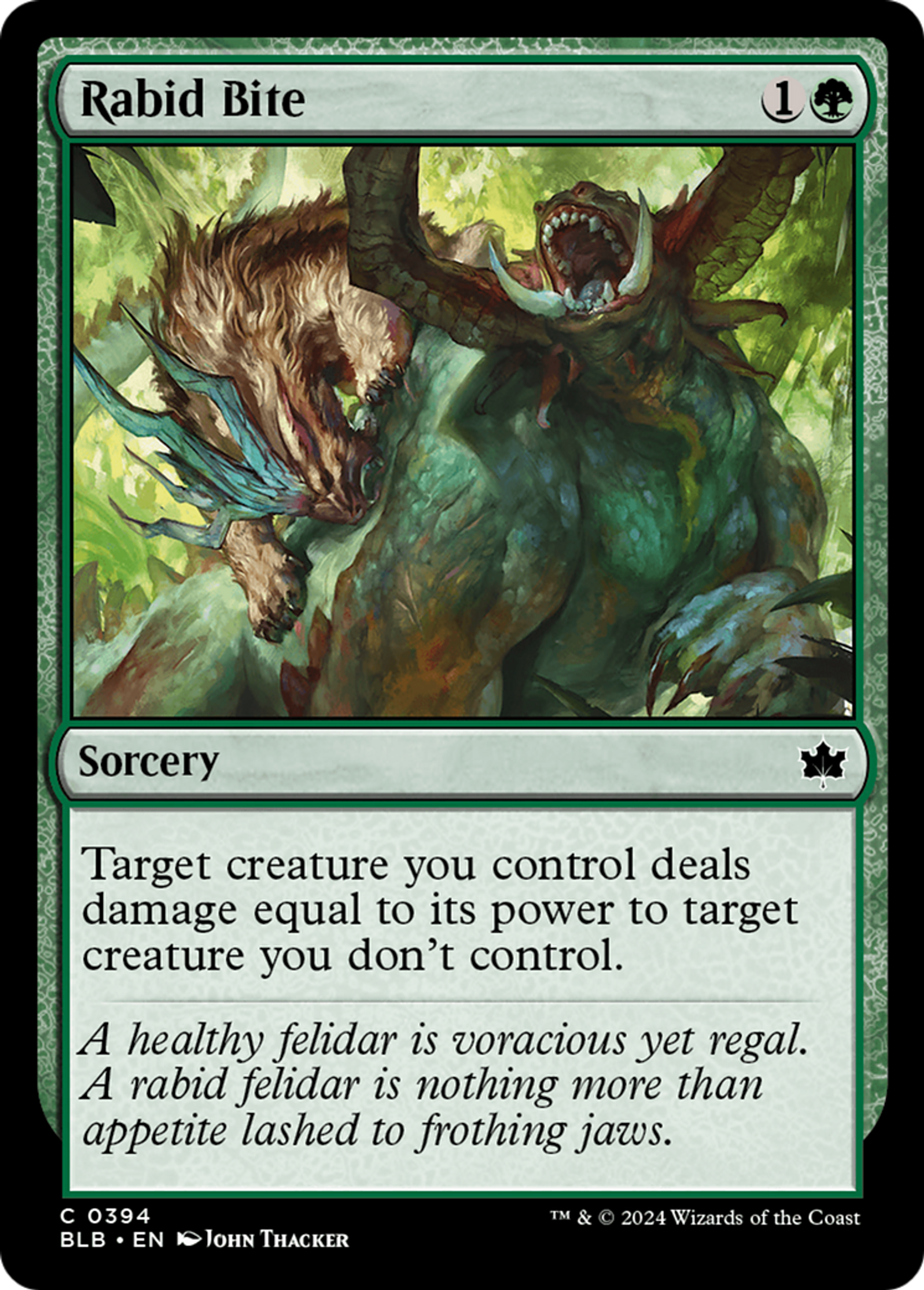 Morsure enragée — Bloomburrow — Magic: The Gathering