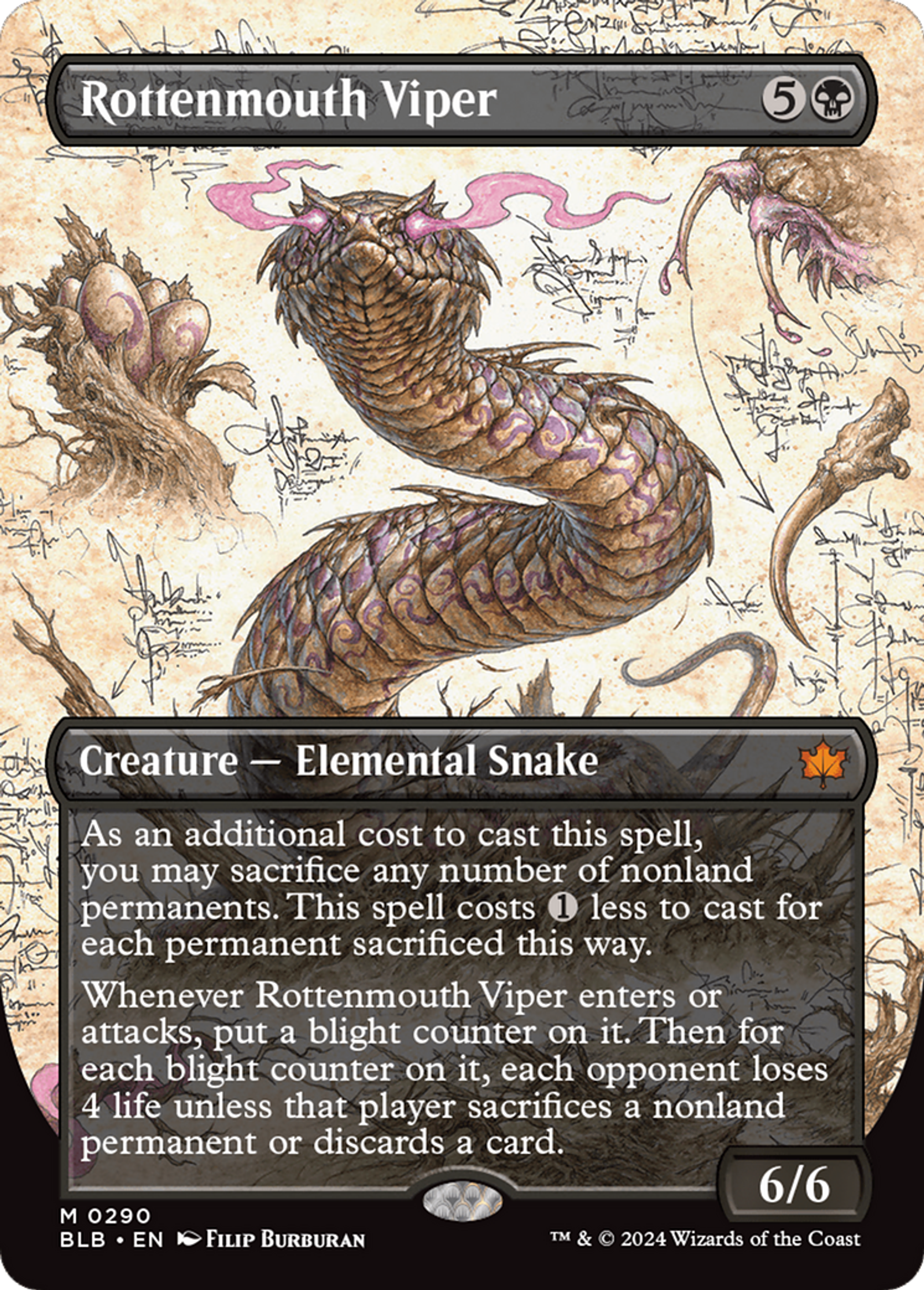 Vipère putregueule — Bloomburrow — Magic: The Gathering