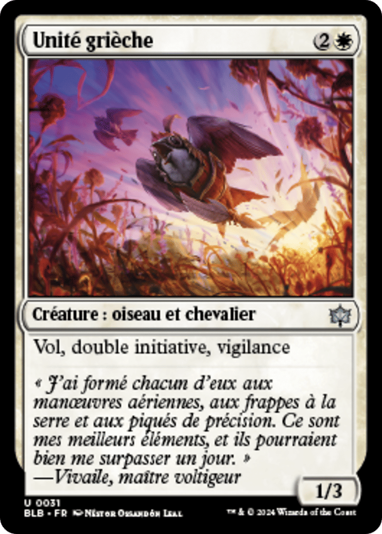 Unité grièche — Bloomburrow — Magic: The Gathering