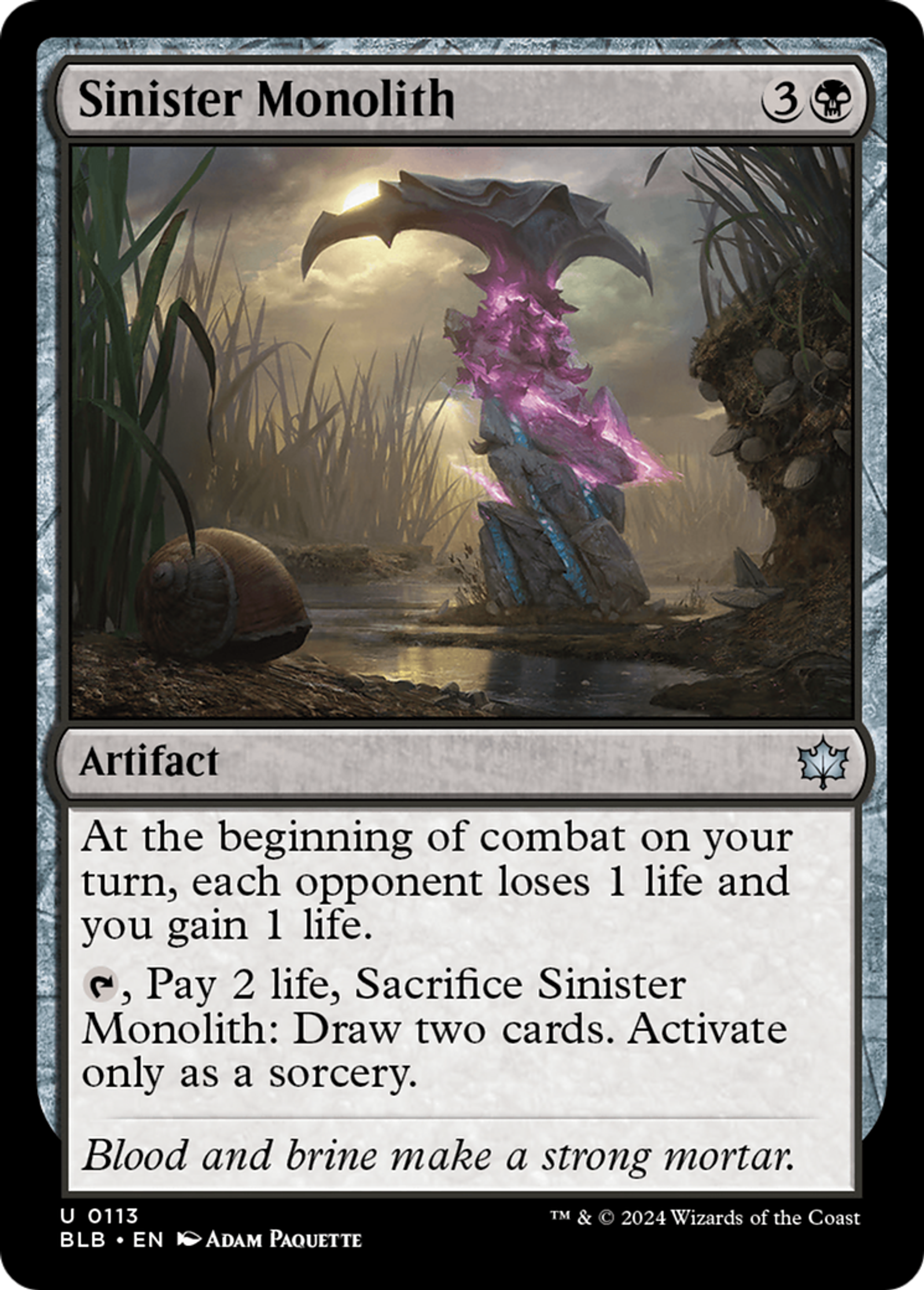 Monolithe lugubre — Bloomburrow — Magic: The Gathering