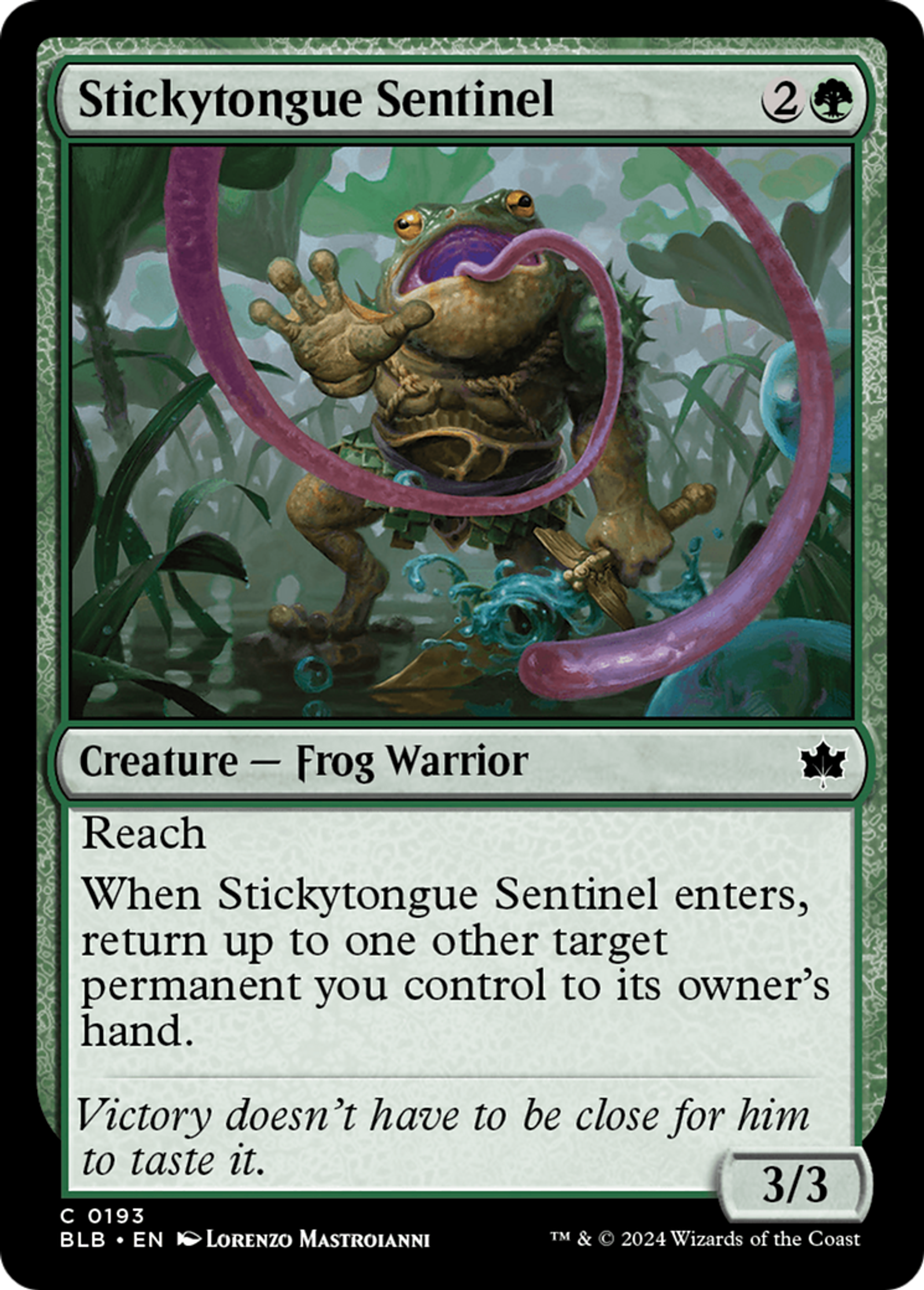 Stickytongue Sentinel — Bloomburrow — Magic: The Gathering