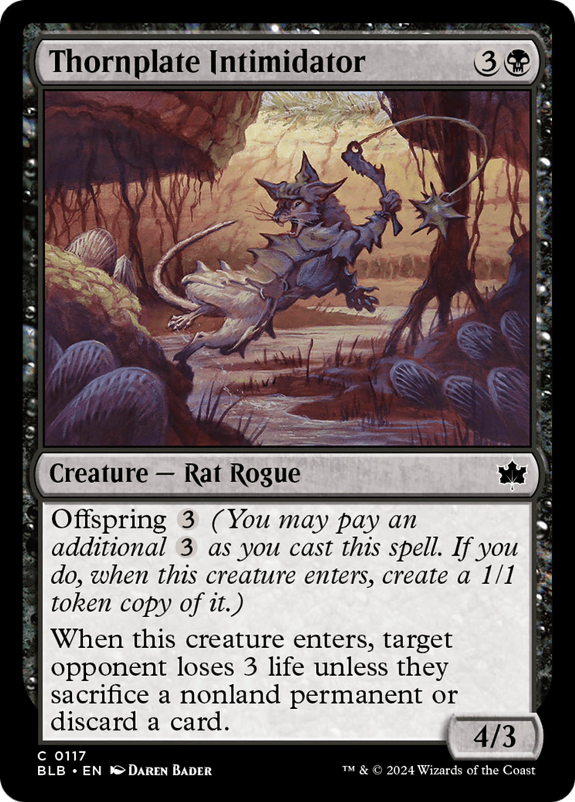 Intimidateur plaquépine — Bloomburrow — Magic: The Gathering