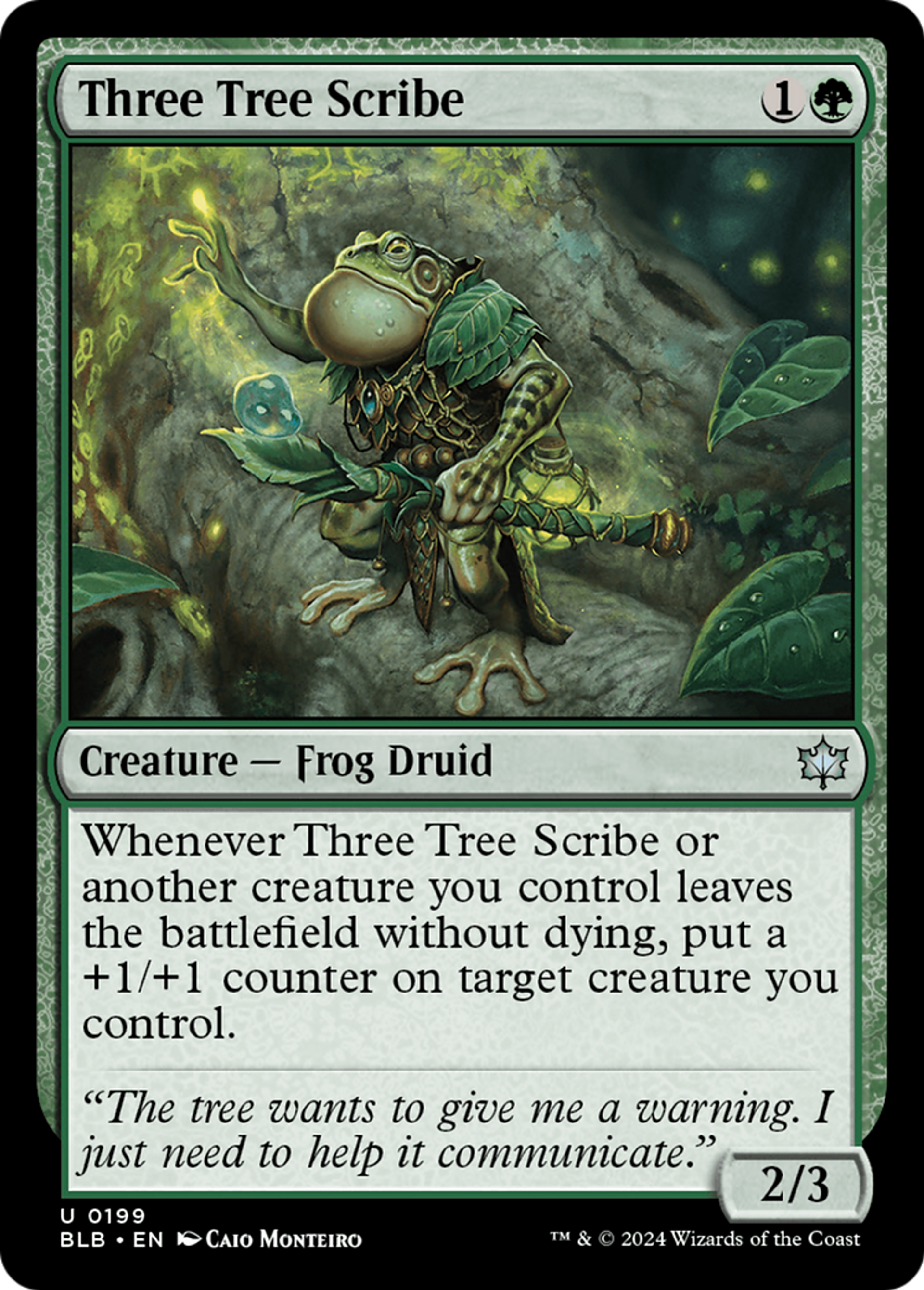 Three Tree Scribe — Bloomburrow — Magic: The Gathering