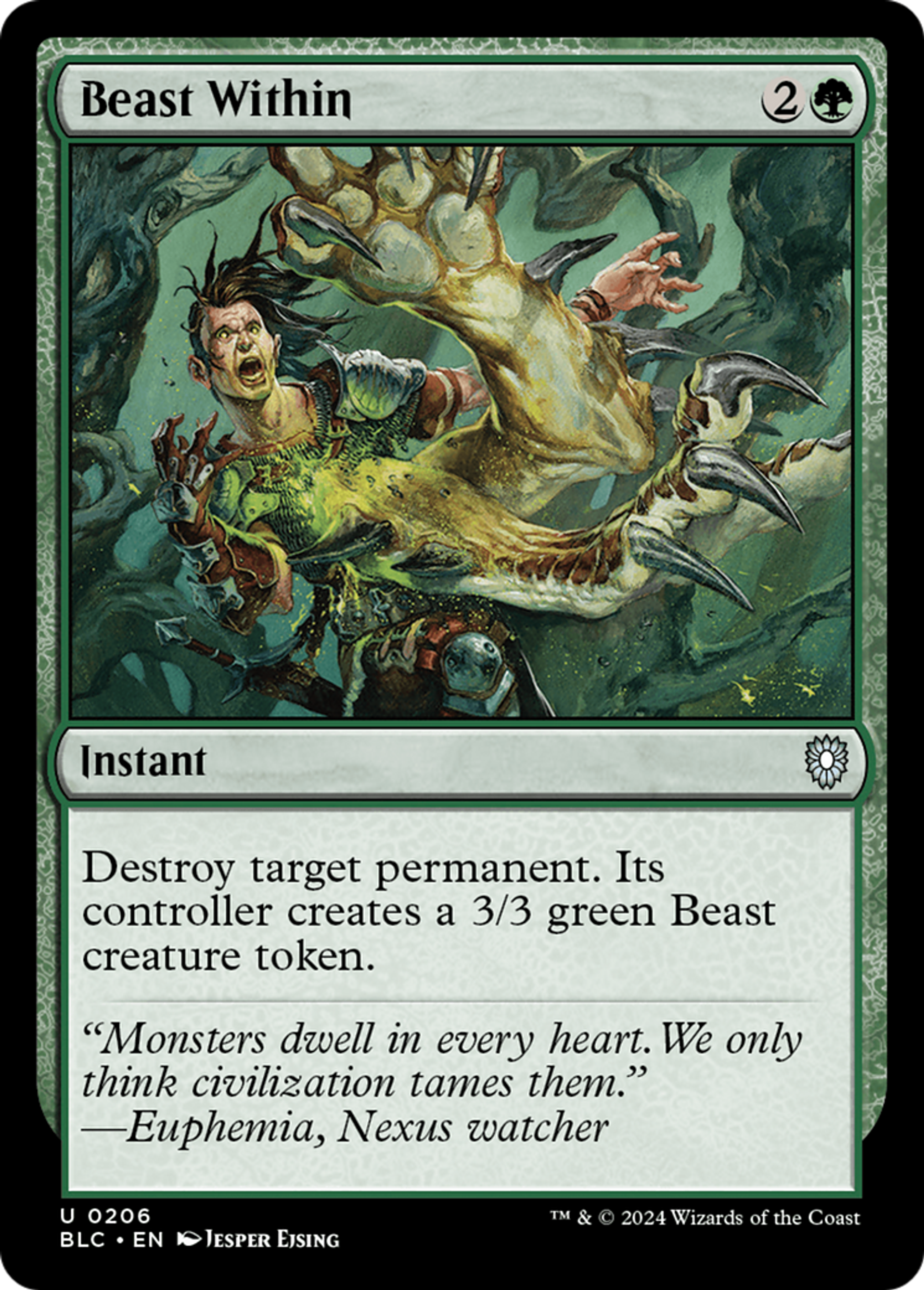 Réveiller la bête — Bloomburrow Commander — Magic: The Gathering