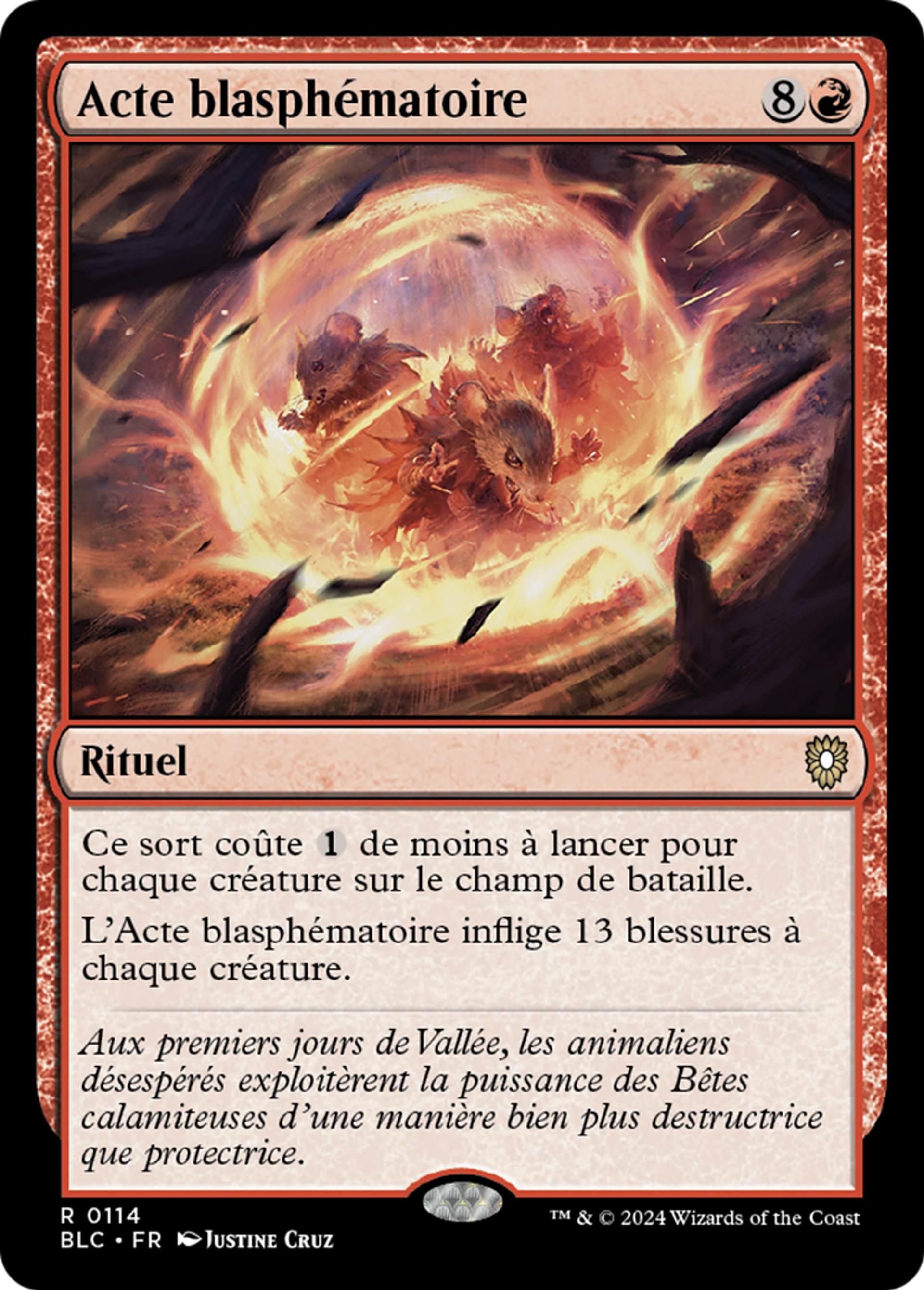 Acte blasphématoire — Bloomburrow Commander — Magic: The Gathering