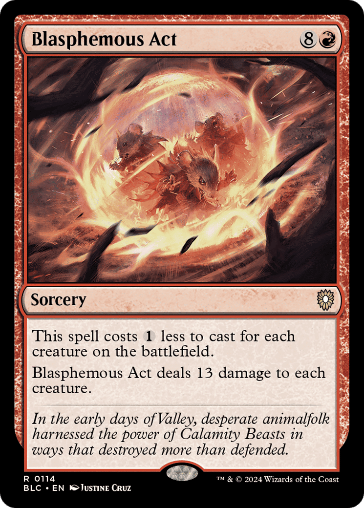 Blasphemous Act — Bloomburrow Commander — Magic: The Gathering