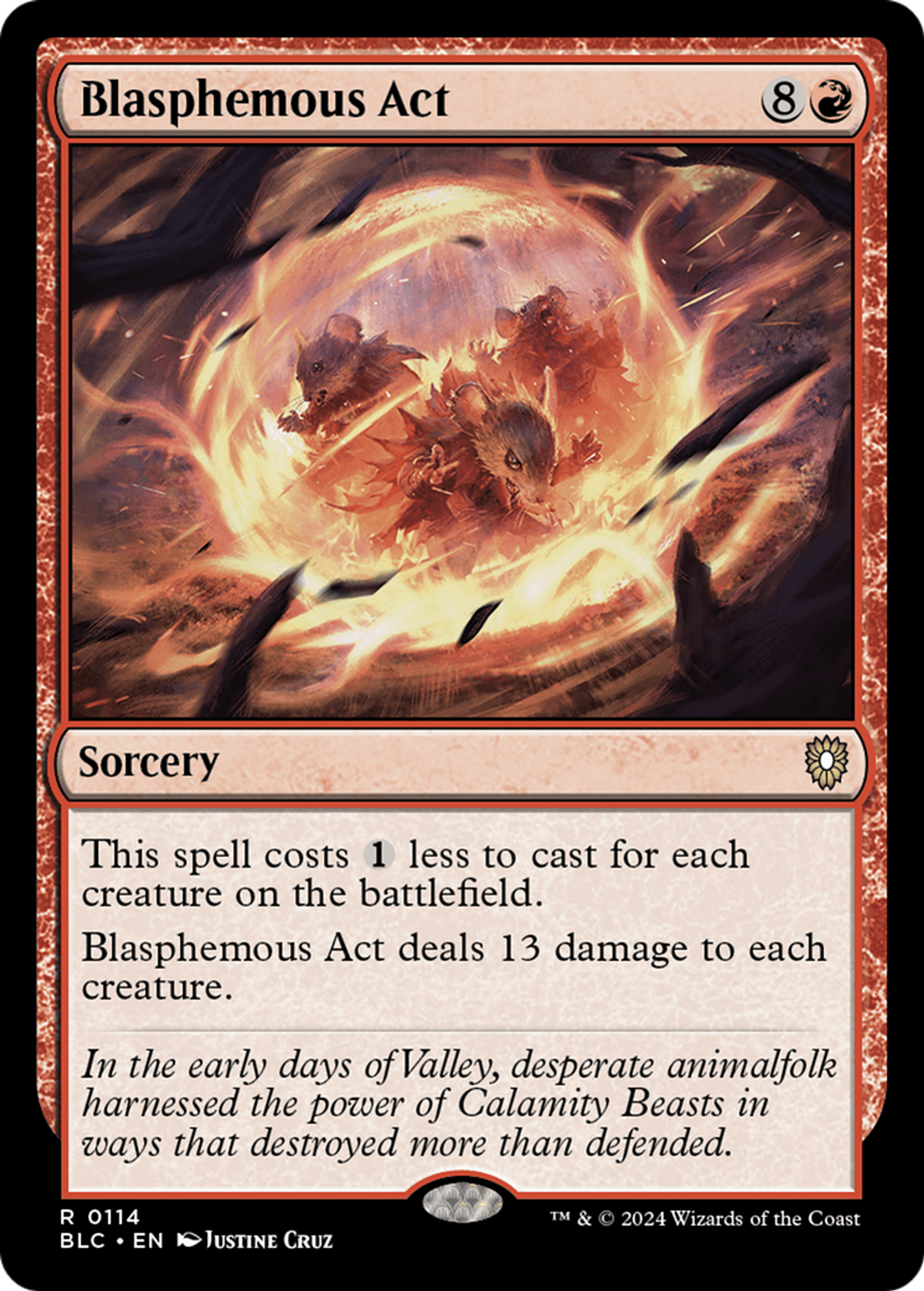 Blasphemous Act — Bloomburrow Commander — Magic: The Gathering