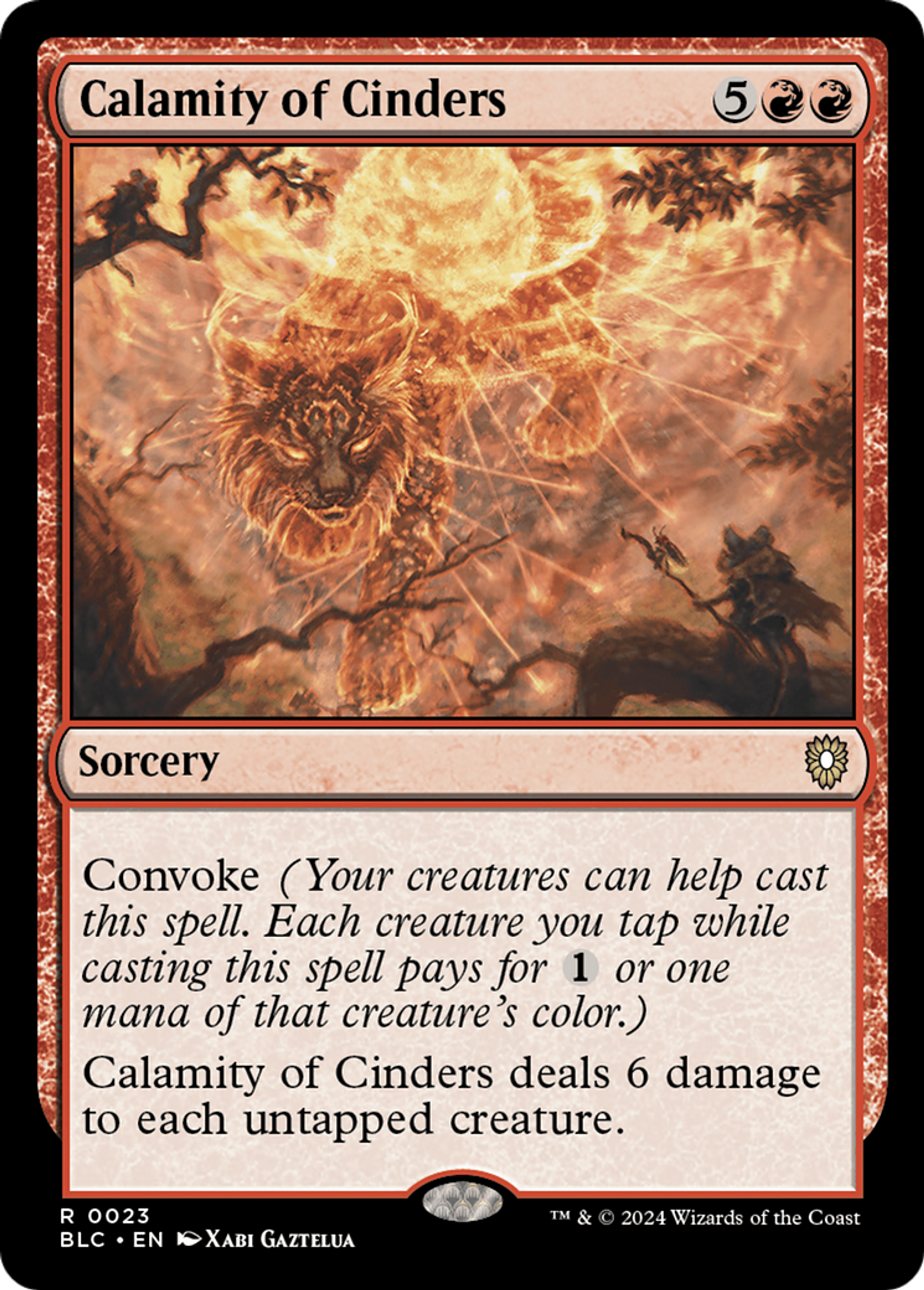 Calamity of Cinders — Bloomburrow Commander — Magic: The Gathering