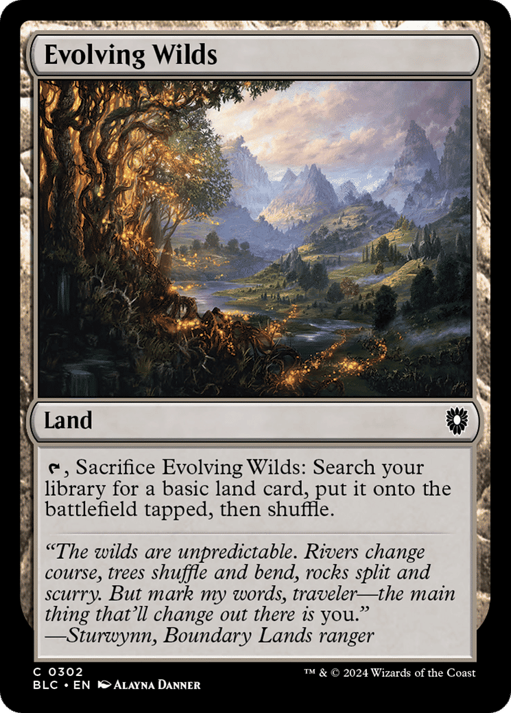 Evolving Wilds — Bloomburrow Commander — Magic: The Gathering