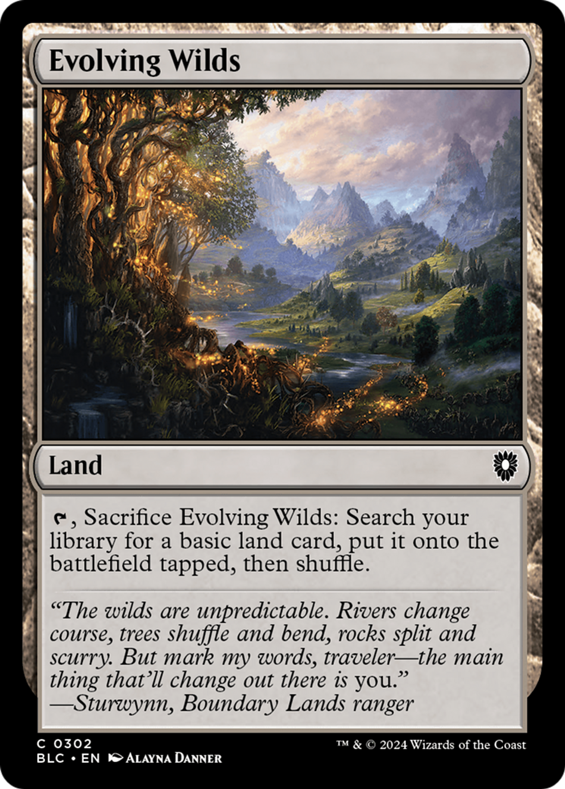 Evolving Wilds — Bloomburrow Commander — Magic: The Gathering