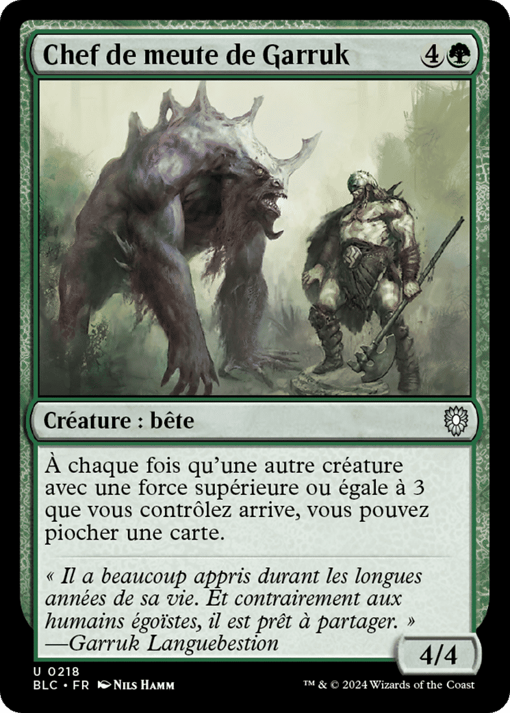 Chef de meute de Garruk — Bloomburrow Commander — Magic: The Gathering
