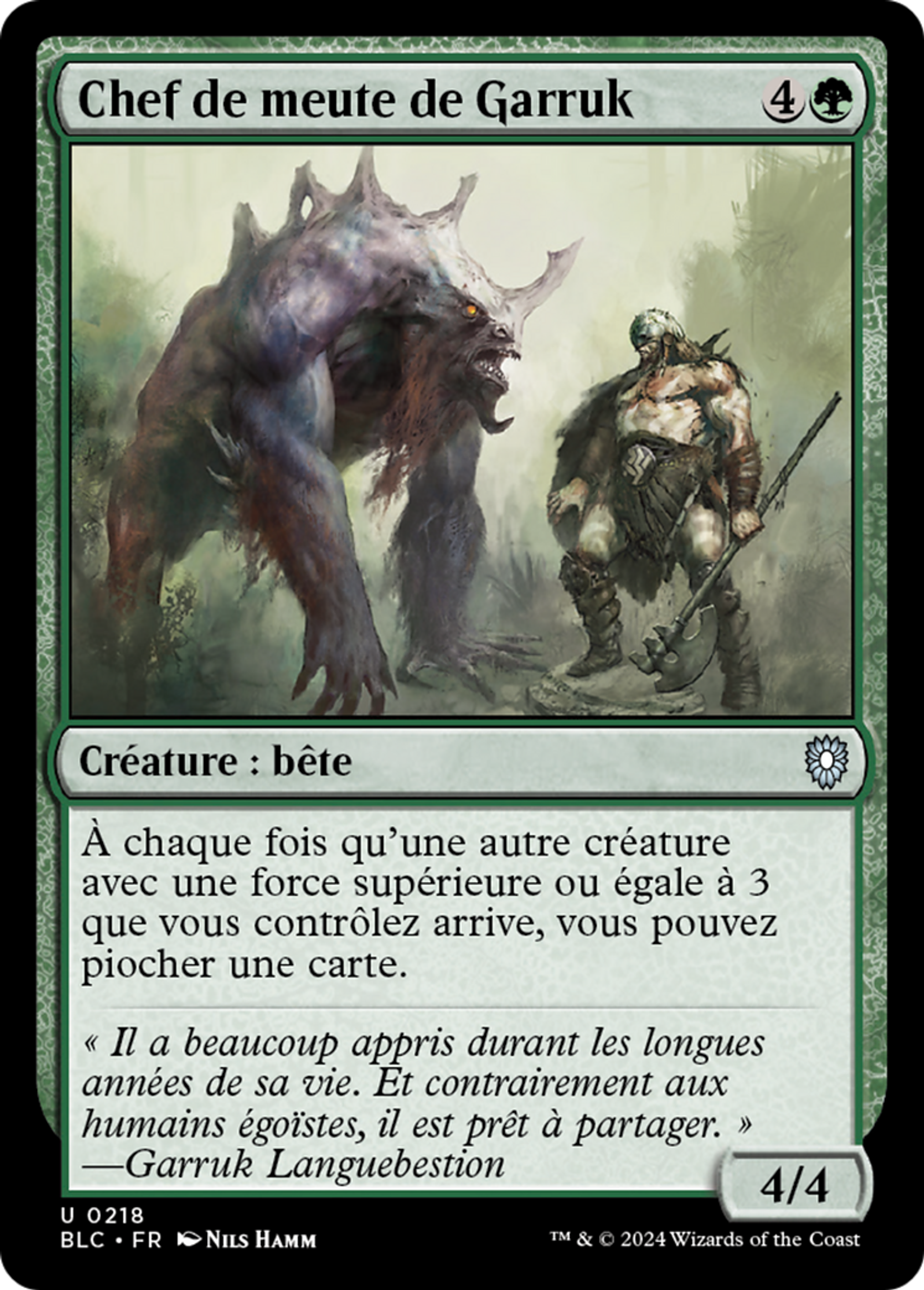 Chef de meute de Garruk — Bloomburrow Commander — Magic: The Gathering
