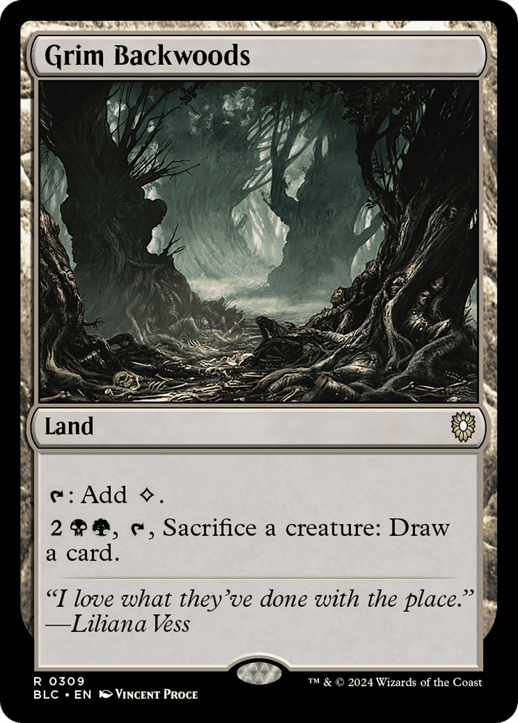 Grim Backwoods — Bloomburrow Commander — Magic: The Gathering
