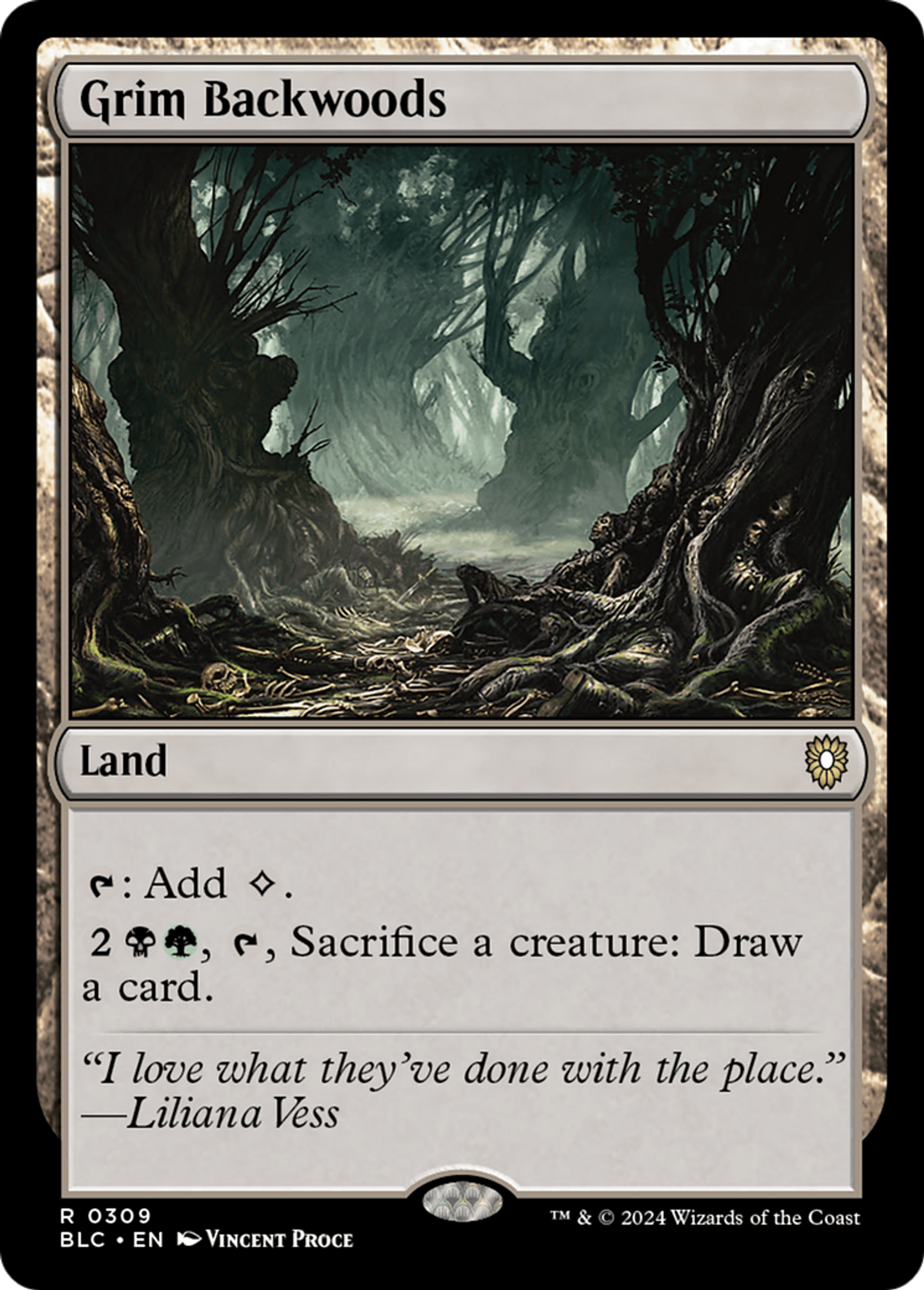 Grim Backwoods — Bloomburrow Commander — Magic: The Gathering