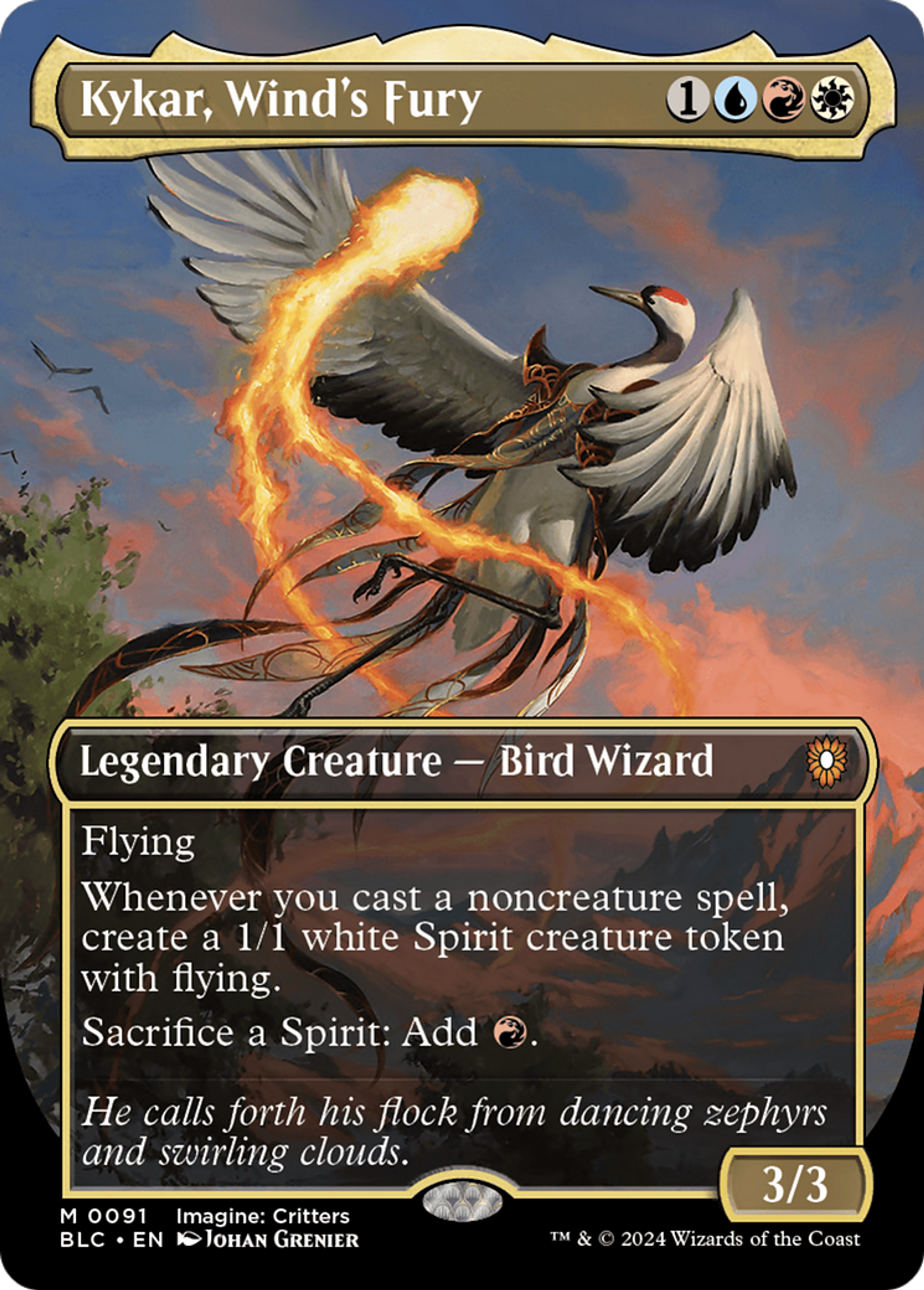 Kykar, Wind's Fury — Bloomburrow Commander — Magic: The Gathering