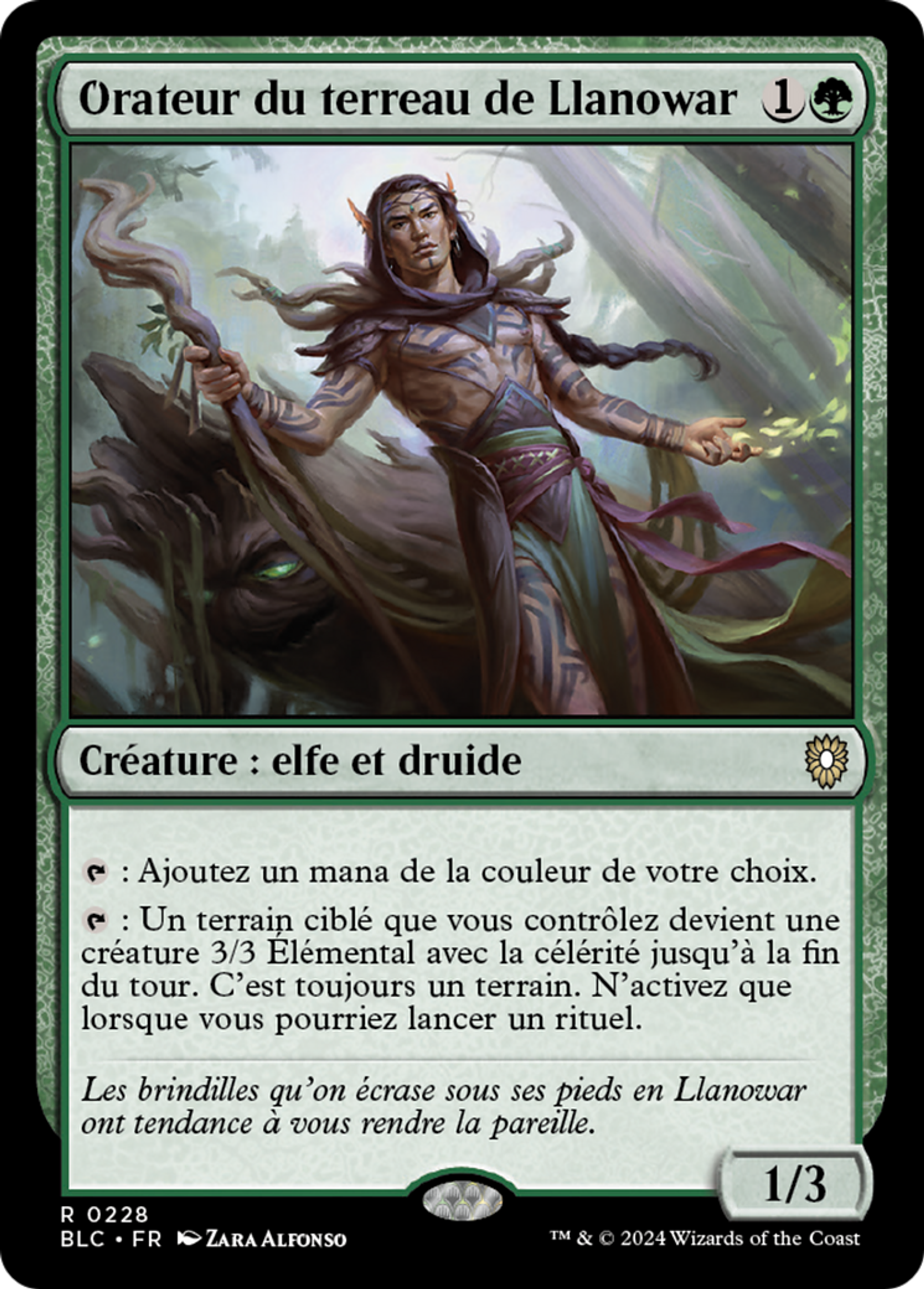 Orateur du terreau de Llanowar — Bloomburrow Commander — Magic: The Gathering