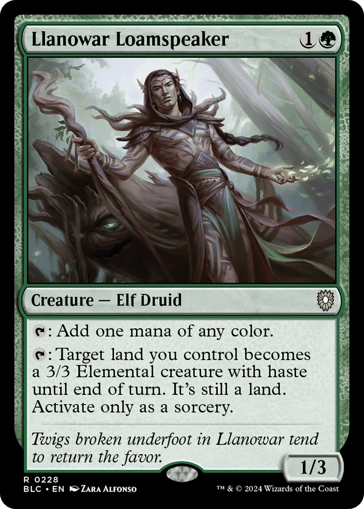 Llanowar Loamspeaker — Bloomburrow Commander — Magic: The Gathering