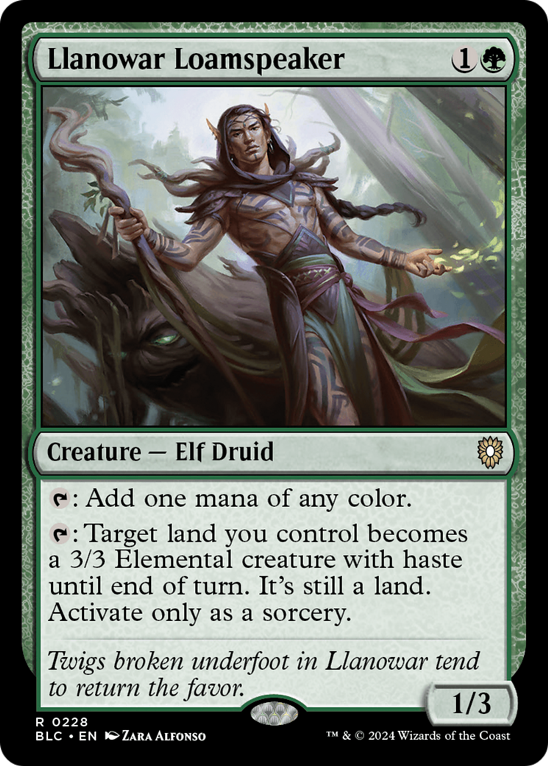 Orateur du terreau de Llanowar — Bloomburrow Commander — Magic: The Gathering