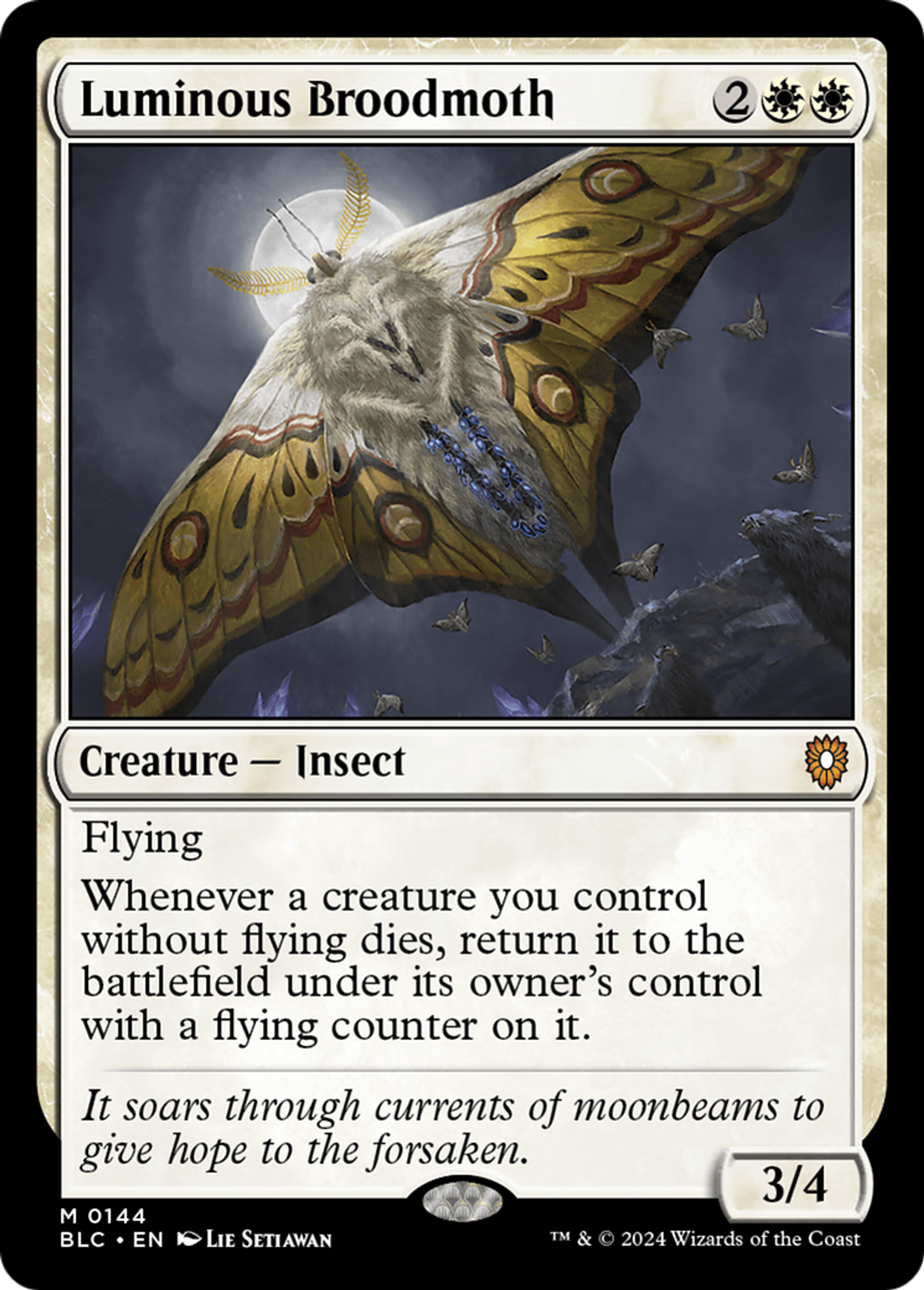 Luminous Broodmoth — Bloomburrow Commander — Magic: The Gathering
