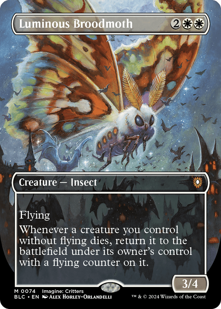 Luminous Broodmoth — Bloomburrow Commander — Magic: The Gathering