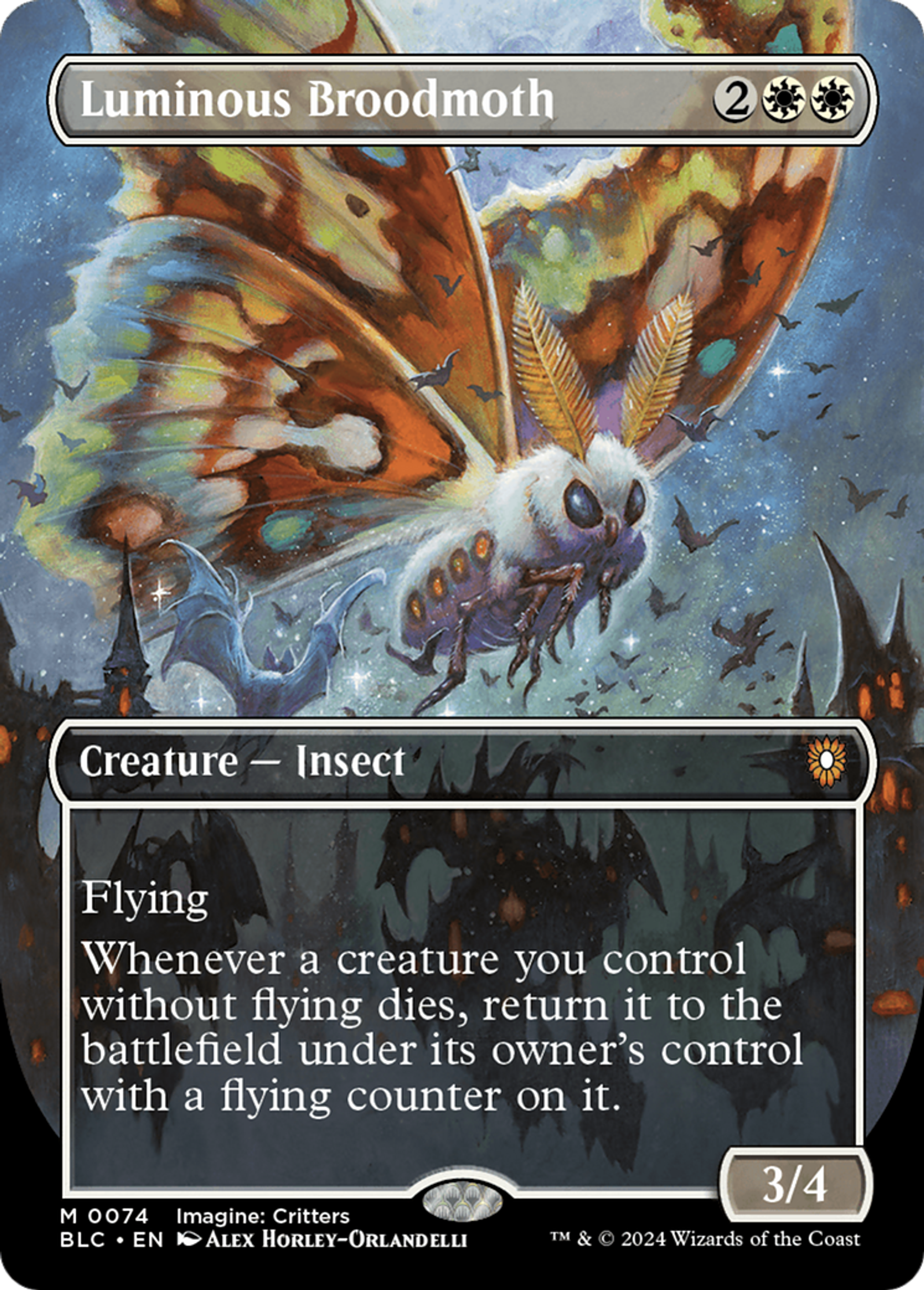 Luminous Broodmoth — Bloomburrow Commander — Magic: The Gathering