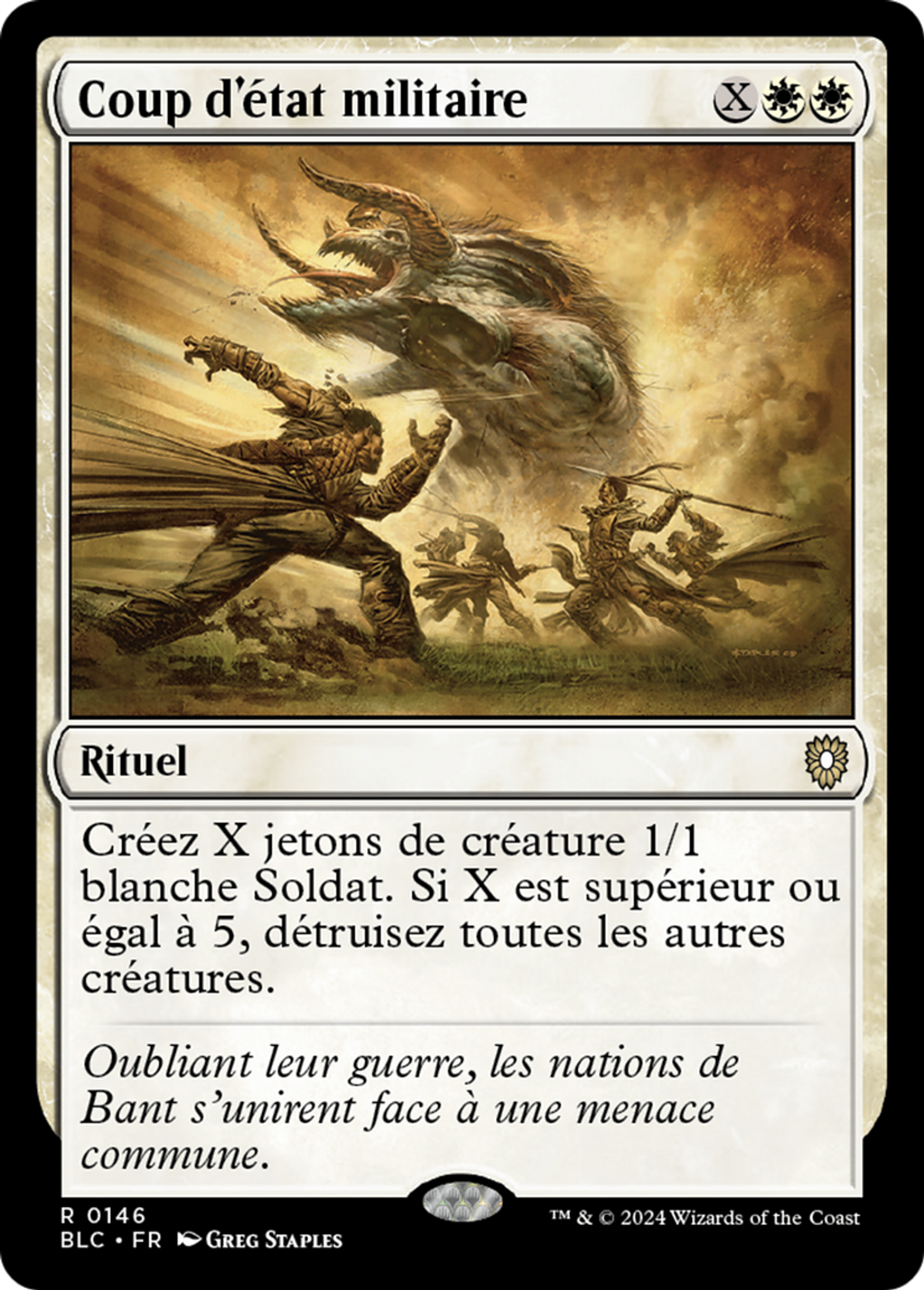 Coup d'état militaire — Bloomburrow Commander — Magic: The Gathering