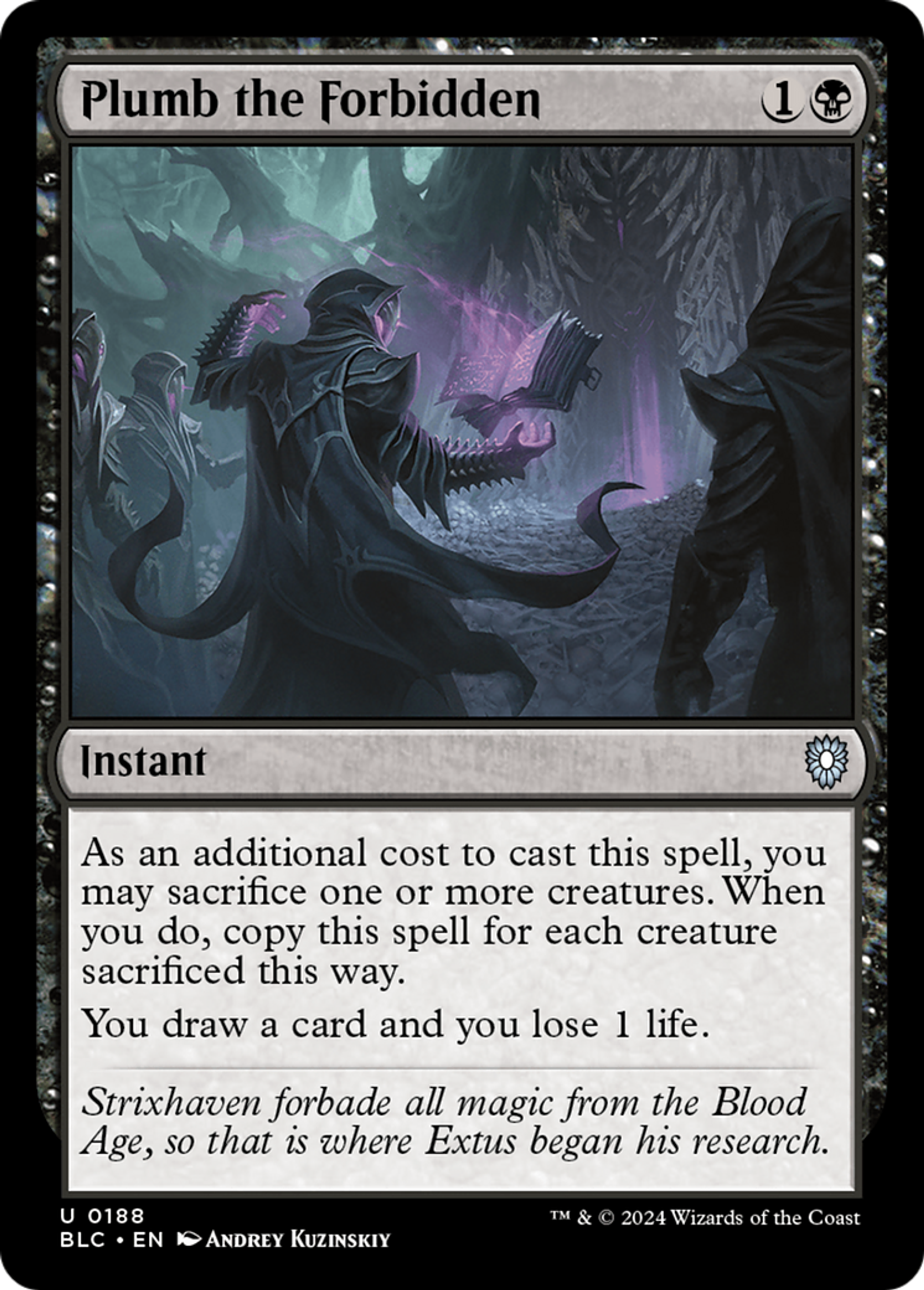 Plumb the Forbidden — Bloomburrow Commander — Magic: The Gathering