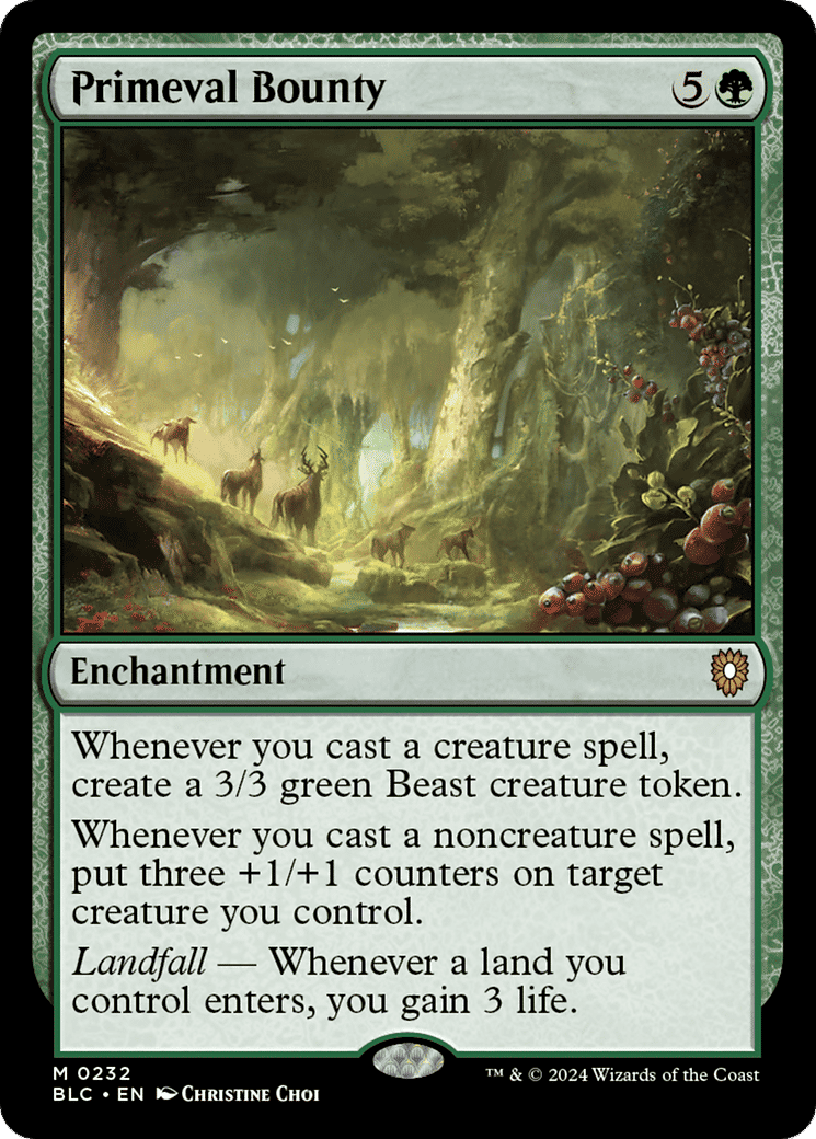 Primeval Bounty — Bloomburrow Commander — Magic: The Gathering