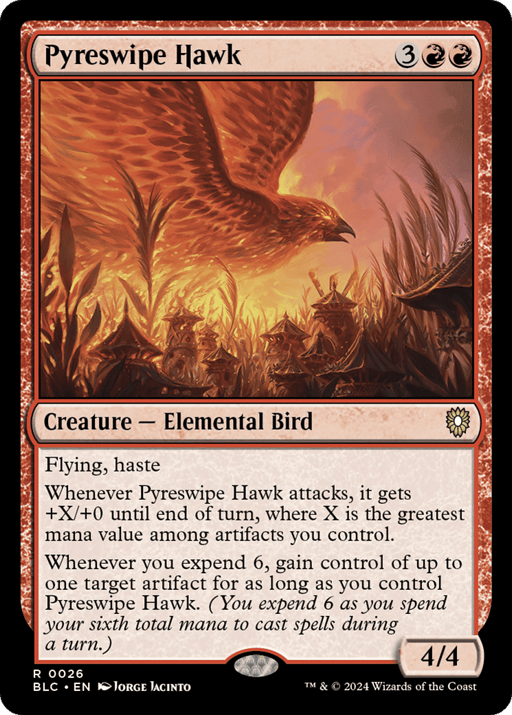 Pyreswipe Hawk — Bloomburrow Commander — Magic: The Gathering