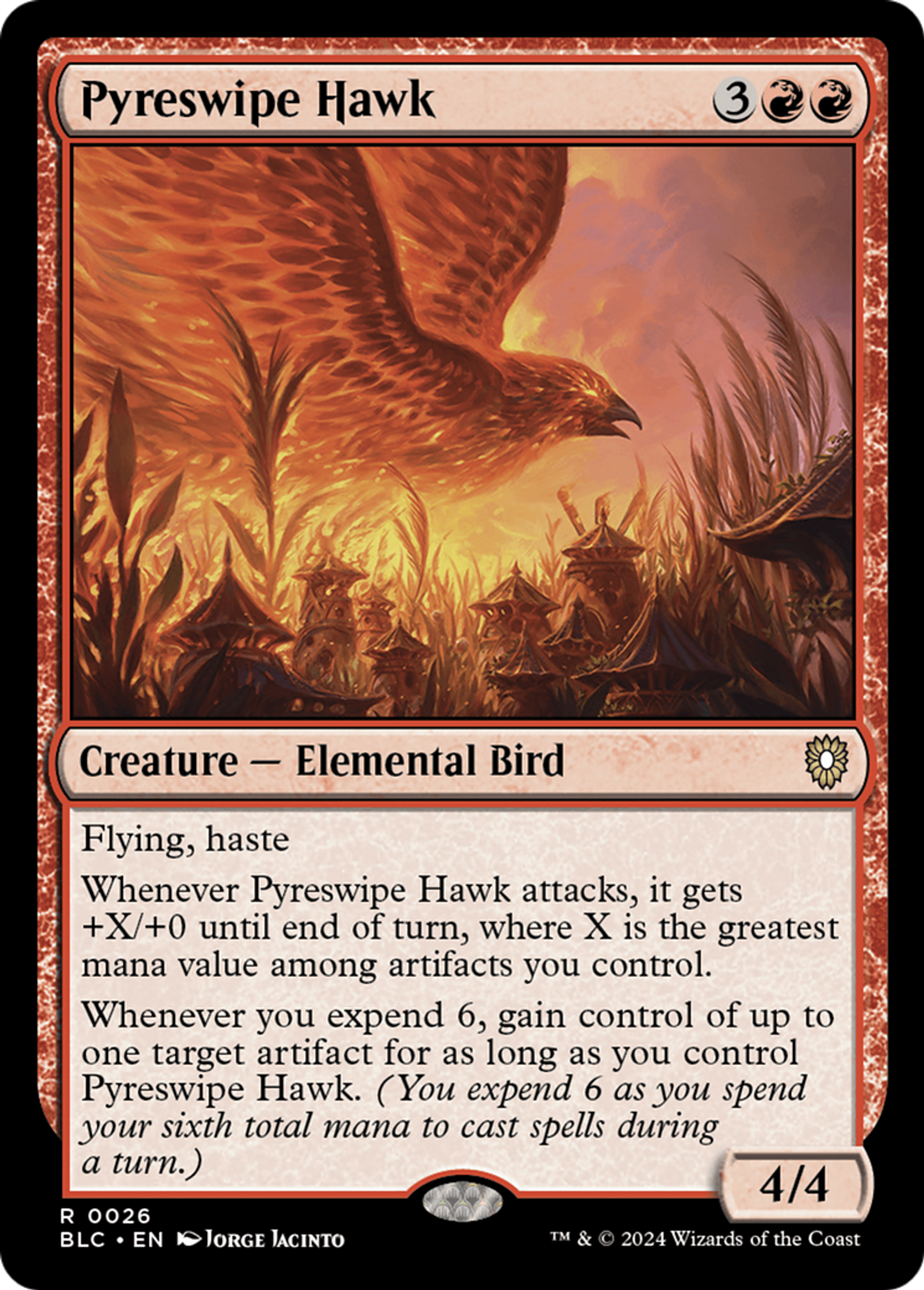 Pyreswipe Hawk — Bloomburrow Commander — Magic: The Gathering