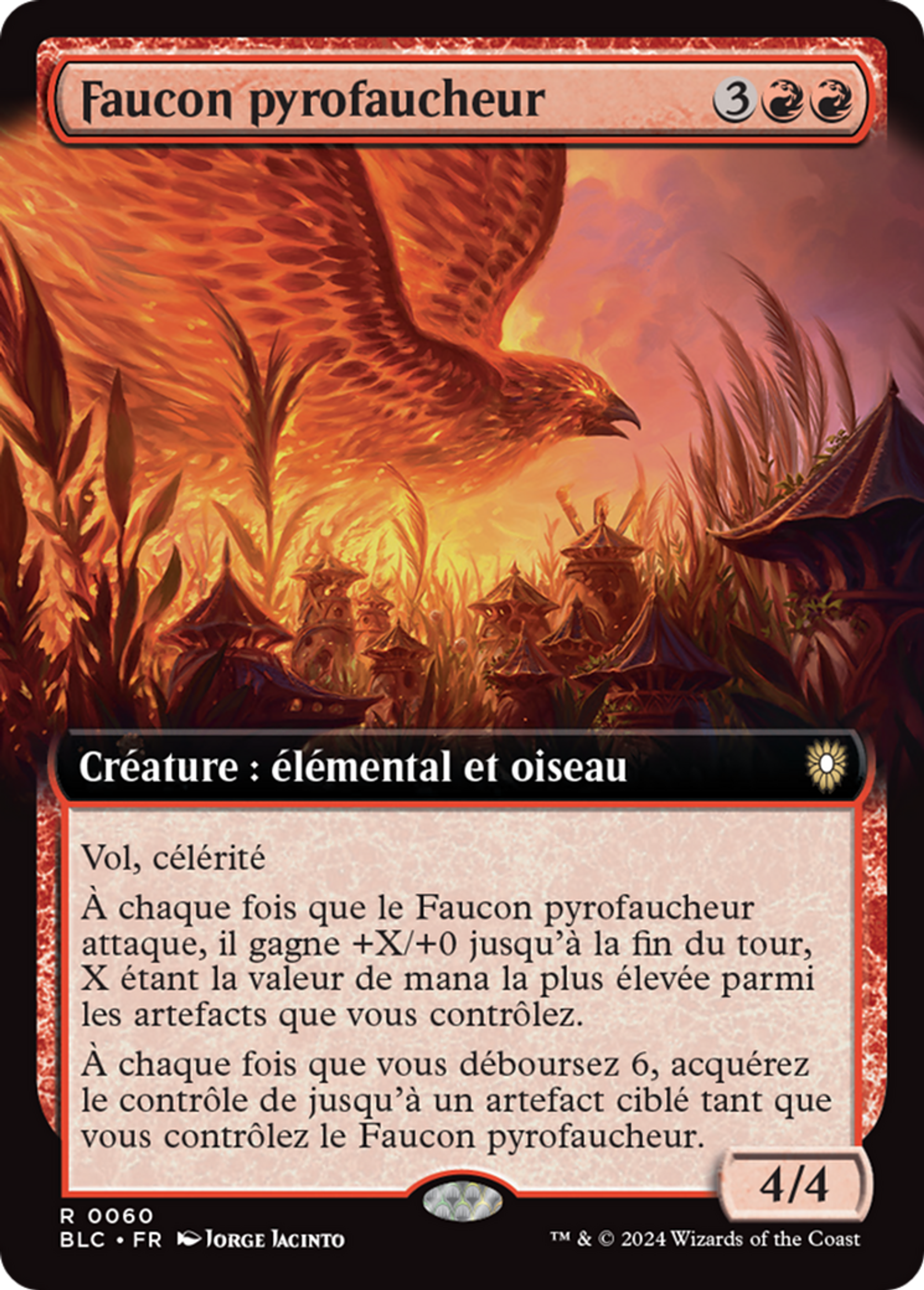 Faucon pyrofaucheur — Bloomburrow Commander — Magic: The Gathering