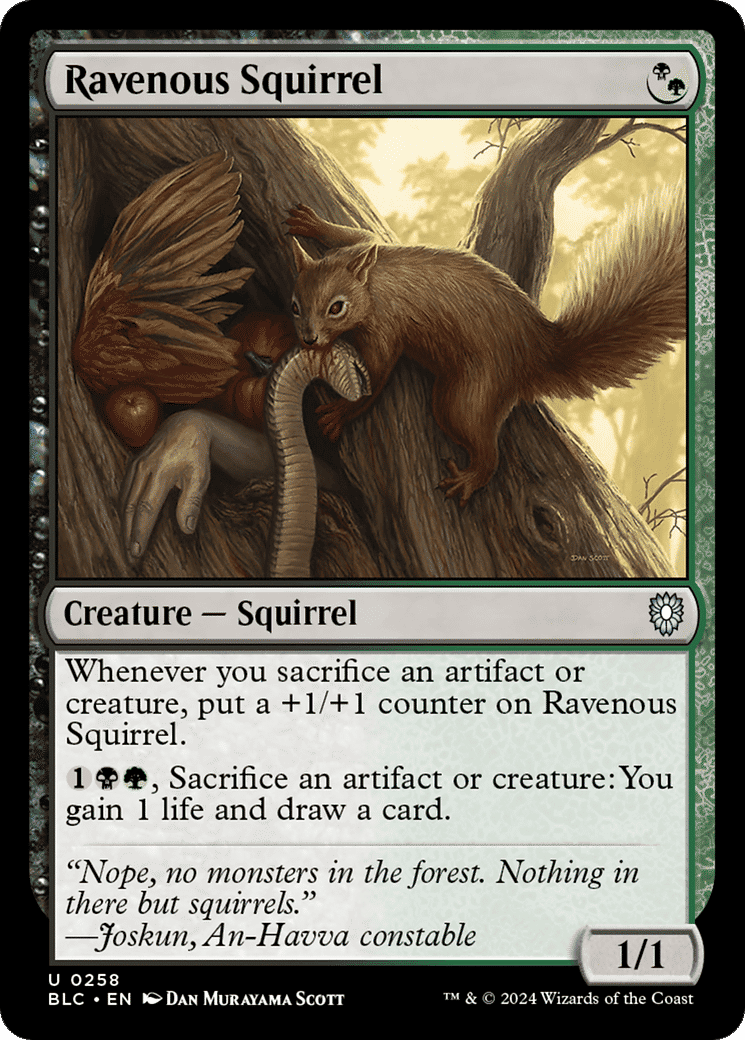 Ravenous Squirrel — Bloomburrow Commander — Magic: The Gathering