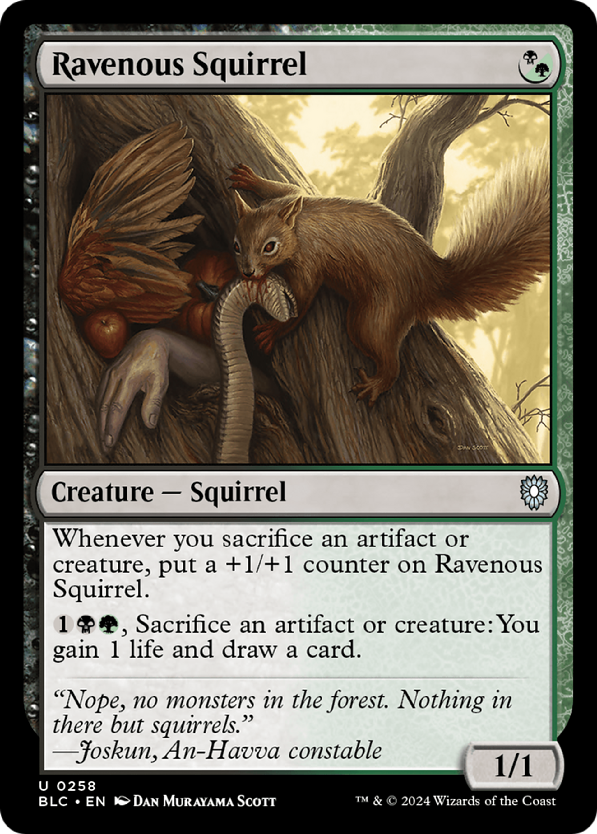 Ravenous Squirrel — Bloomburrow Commander — Magic: The Gathering